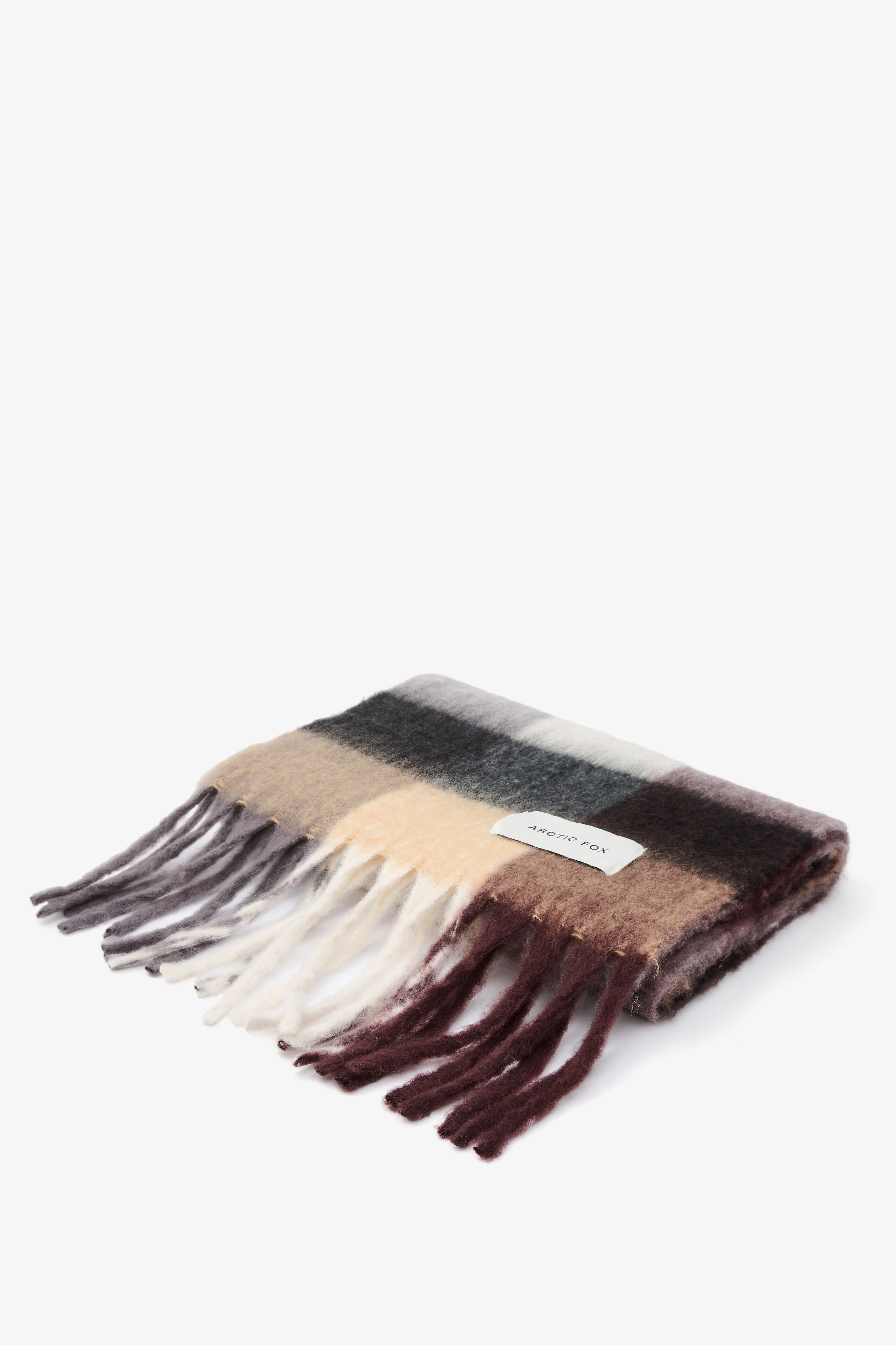 The Reykjavik Check Scarf - Dark Berry - Image 9