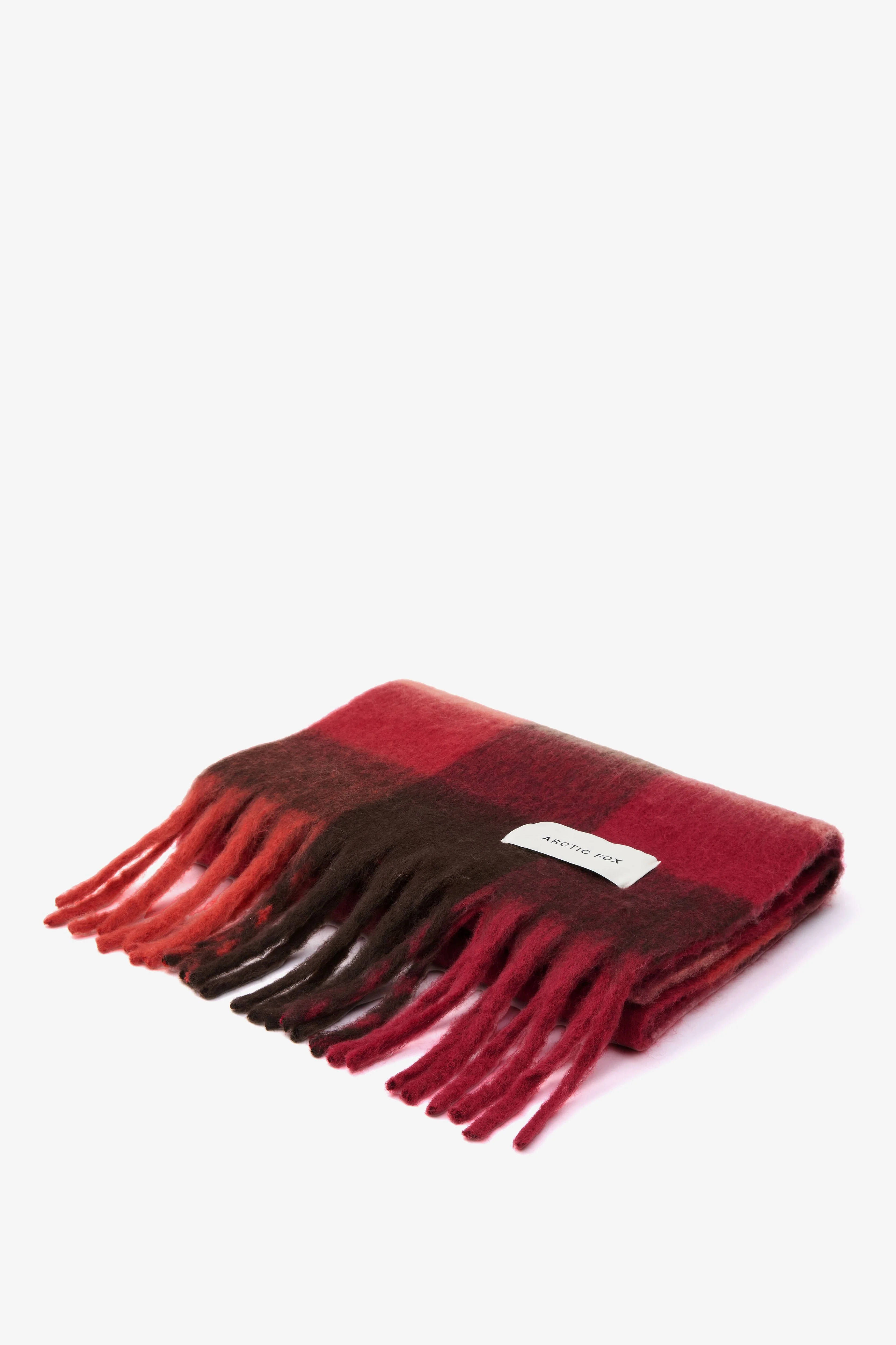 The Reykjavik Check Scarf - Winterberry Burgundy - Image 12