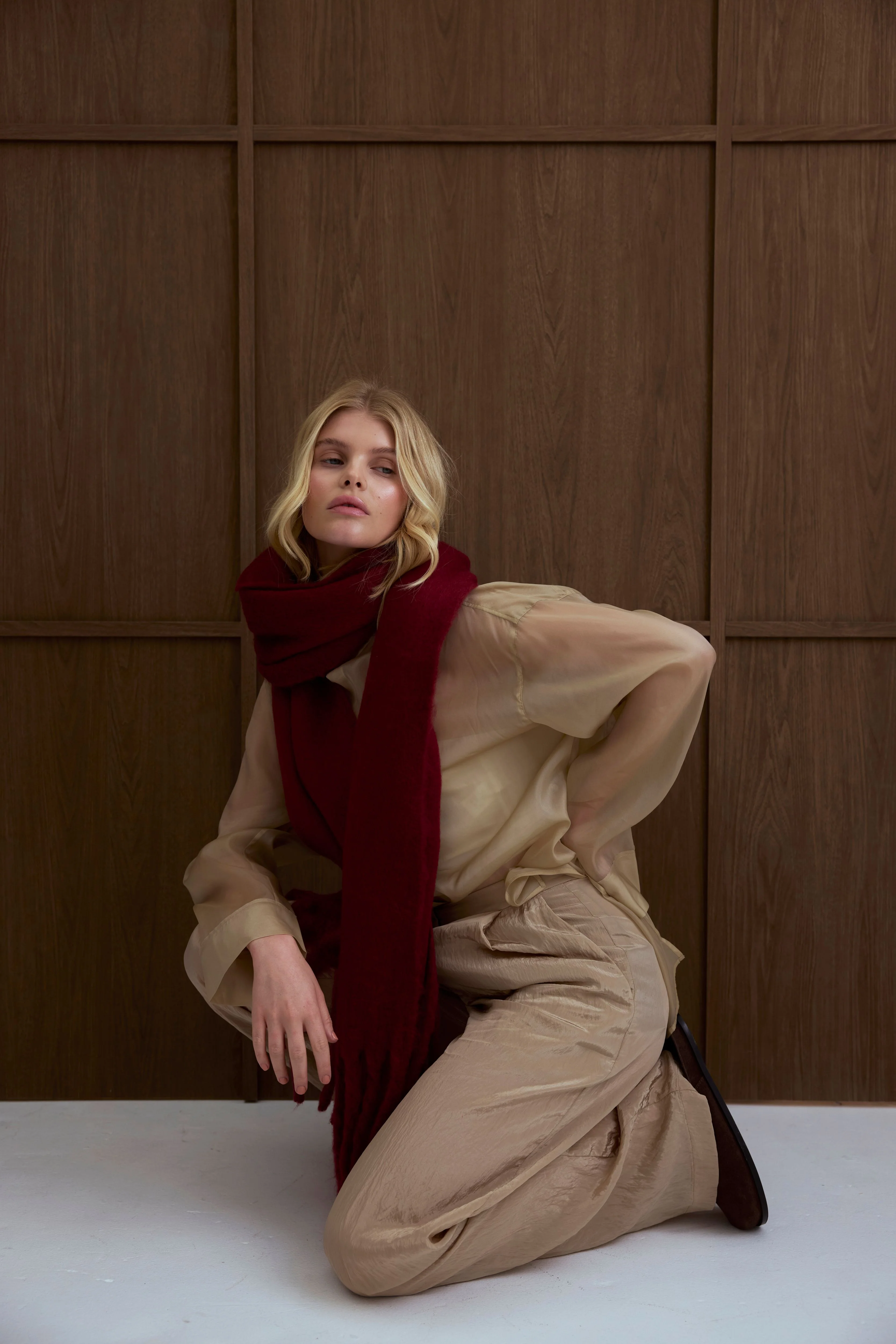The Reykjavik Scarf - Burgundy - Image 12