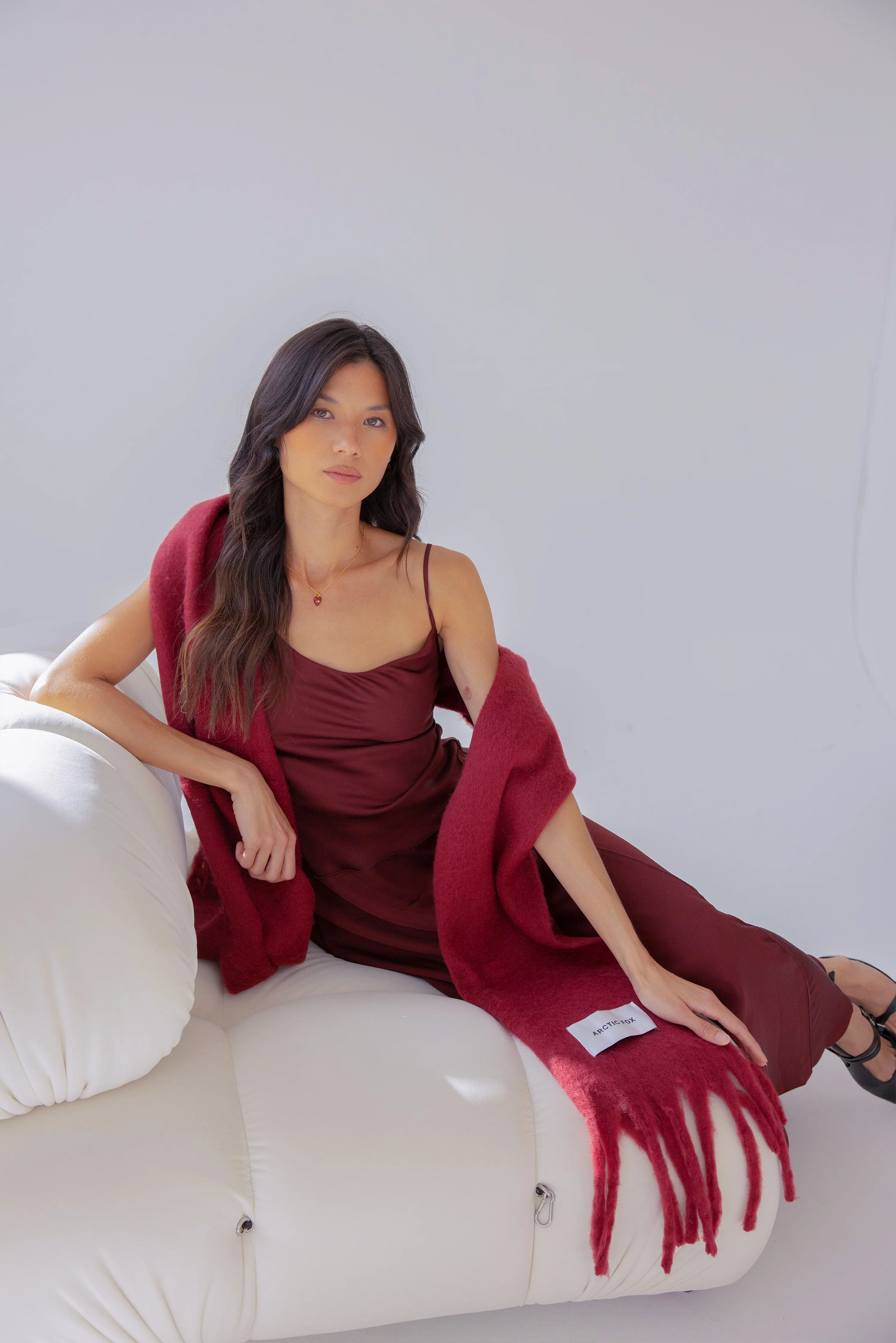 The Reykjavik Scarf - Burgundy - Image 4