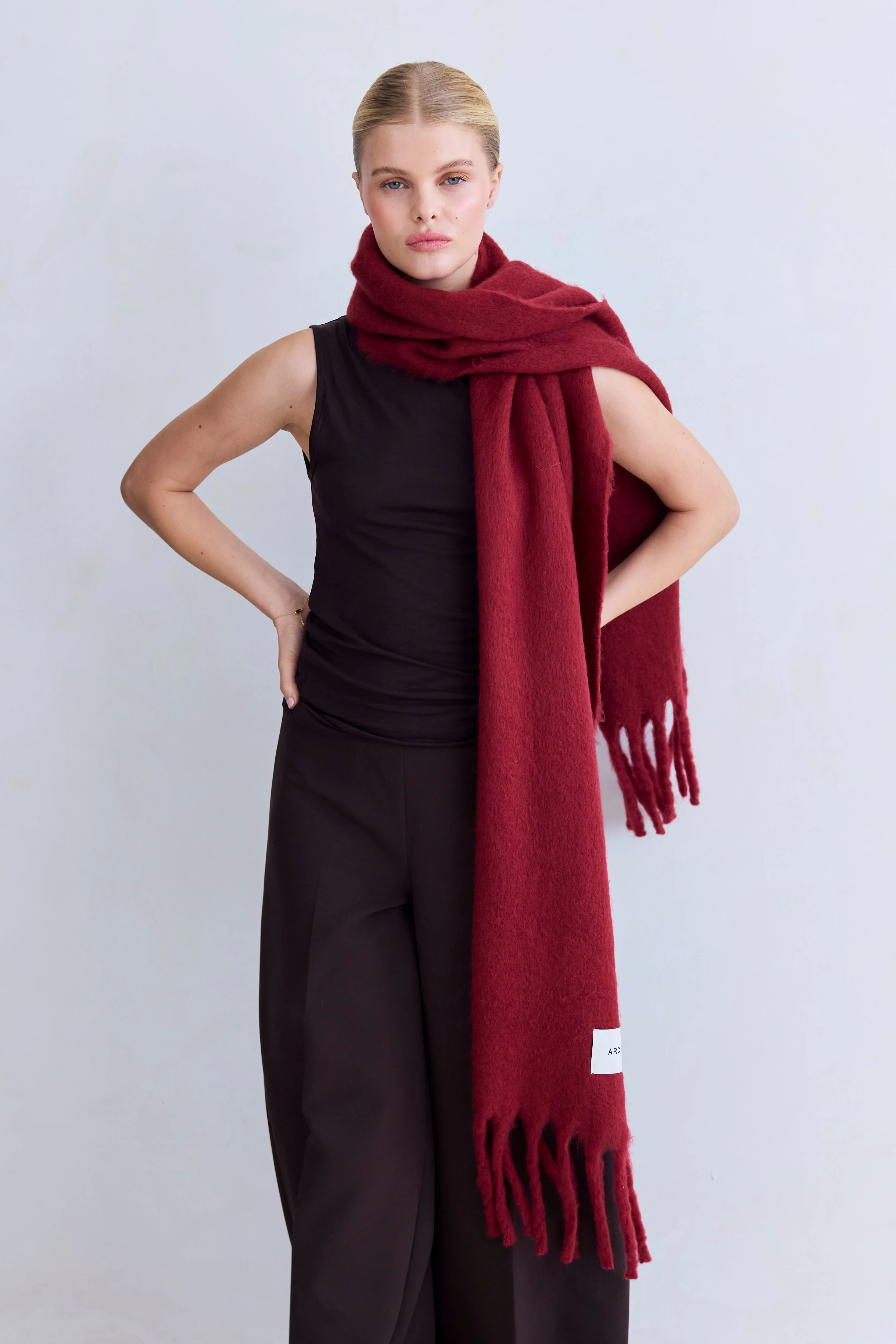 The Reykjavik Scarf - Burgundy - Image 5