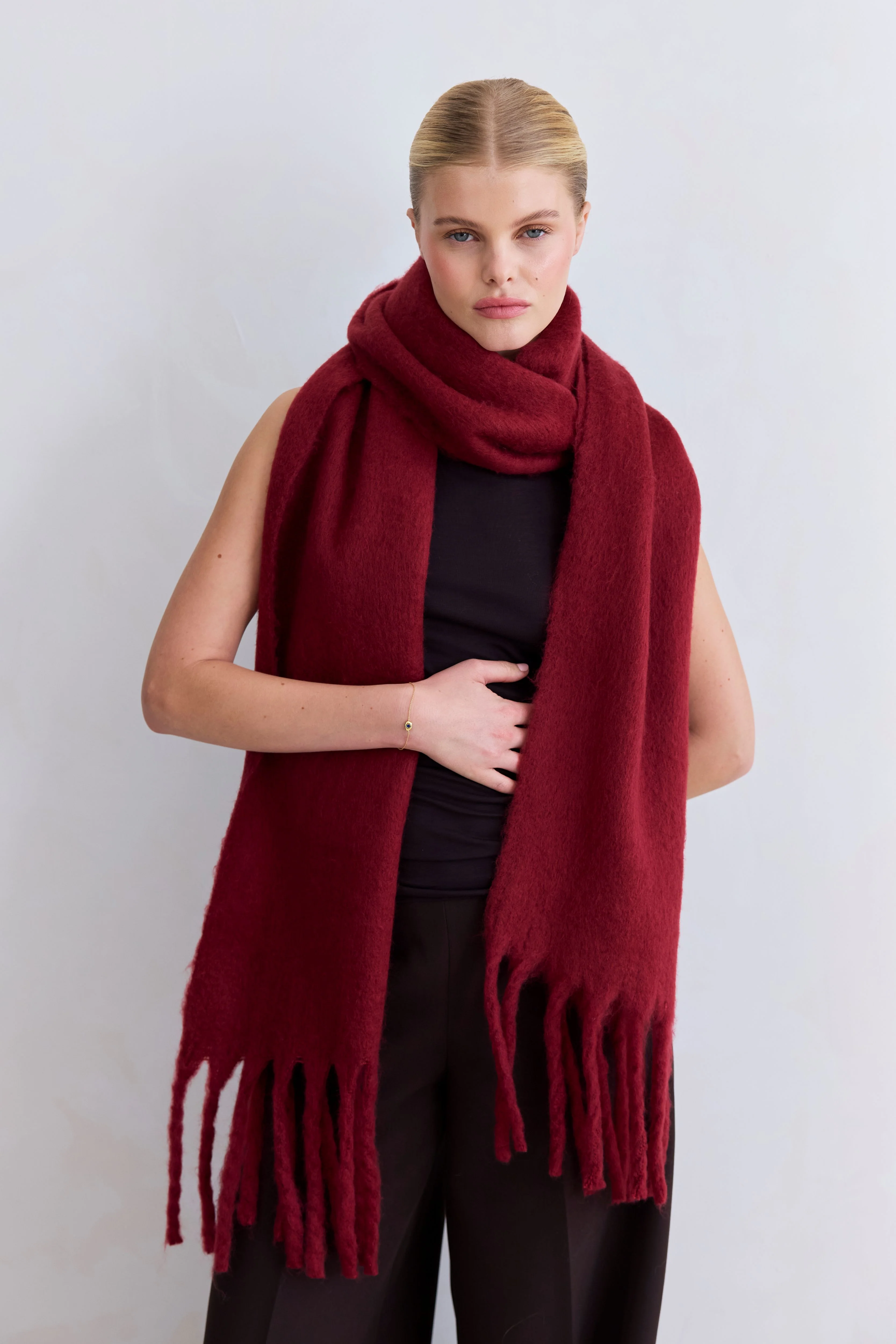 The Reykjavik Scarf - Burgundy - Image 6