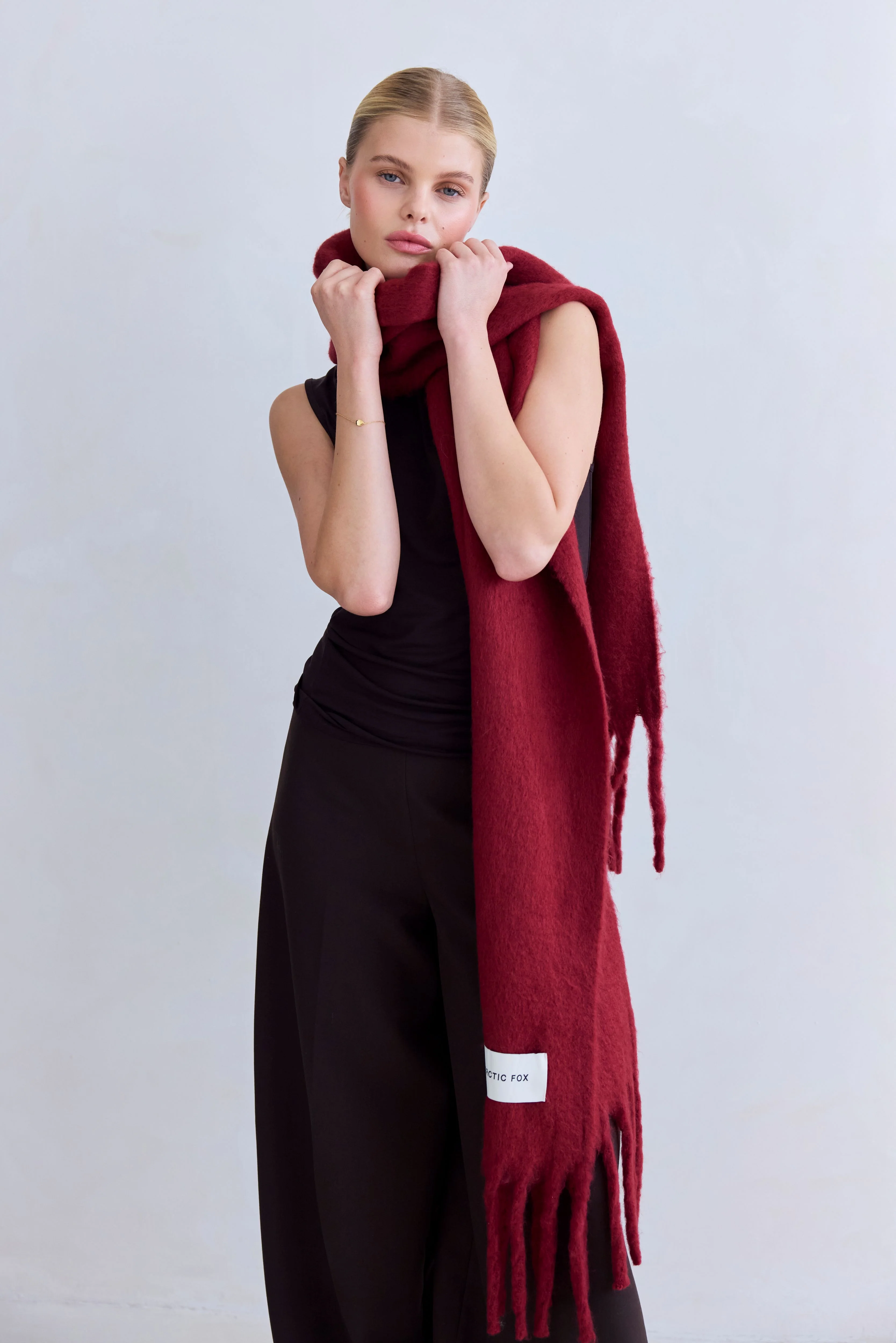 The Reykjavik Scarf - Burgundy - Image 7
