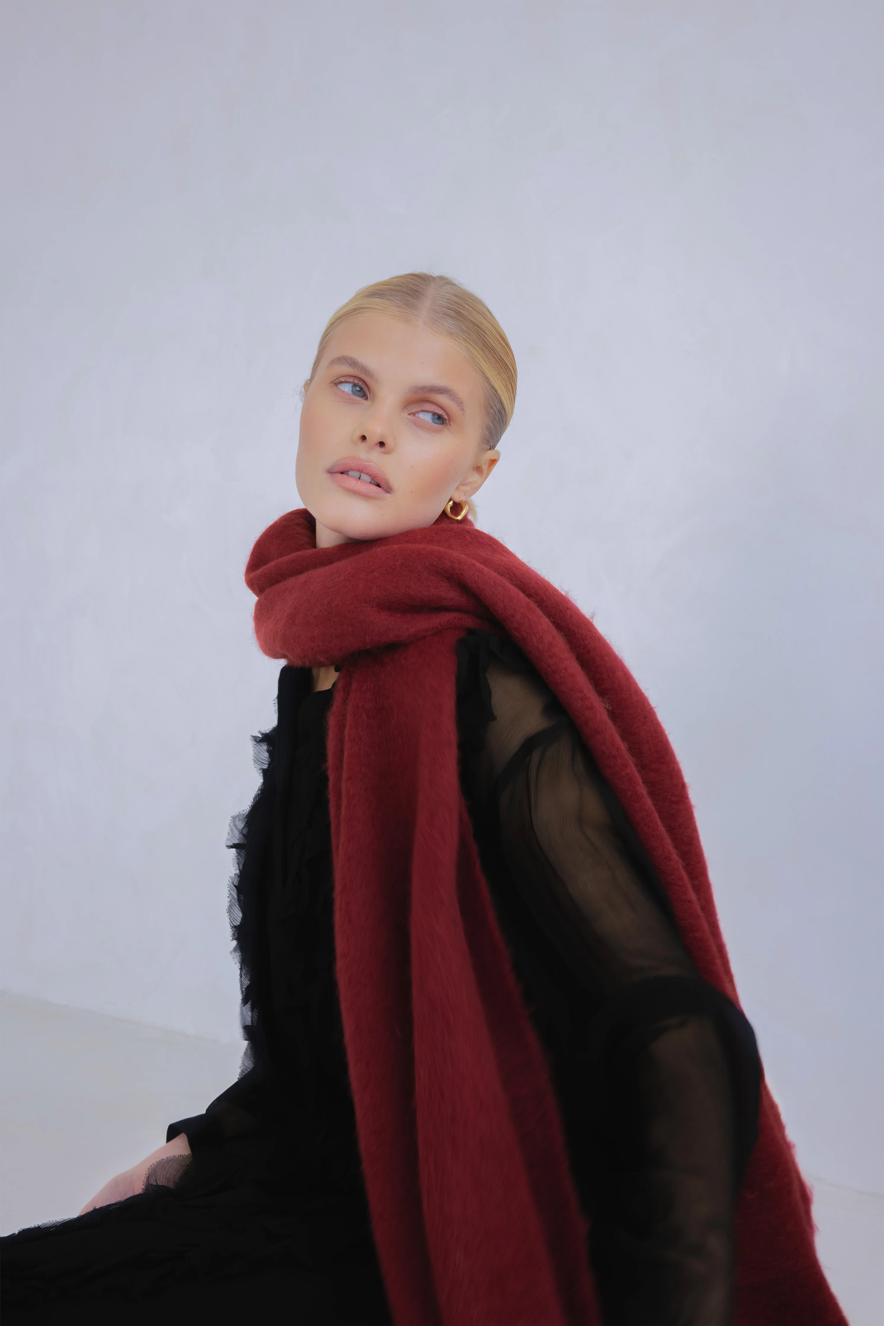 The Reykjavik Scarf - Burgundy - Image 8
