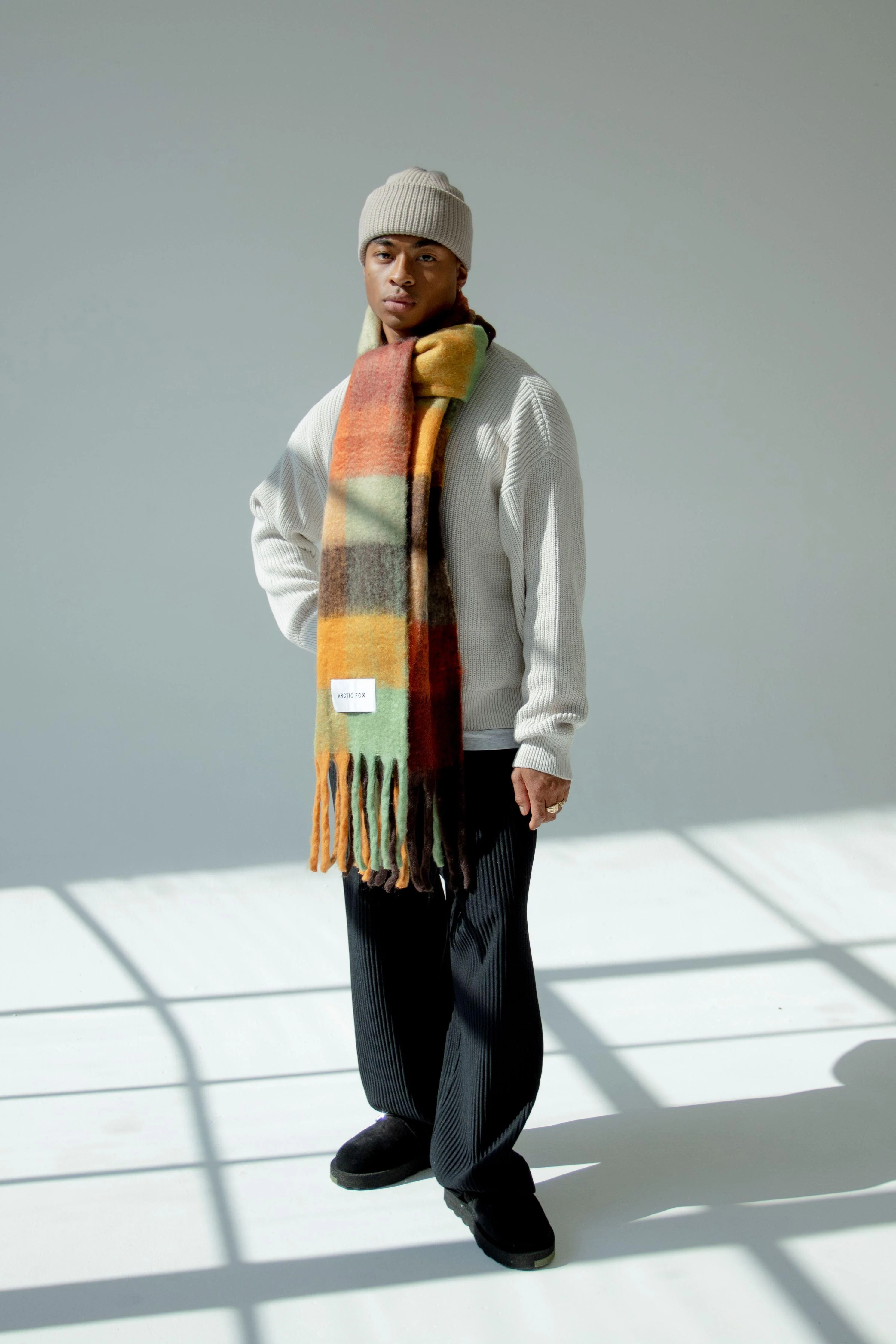 The Reykjavik Check Scarf - Kyoto Gardens - Image 4
