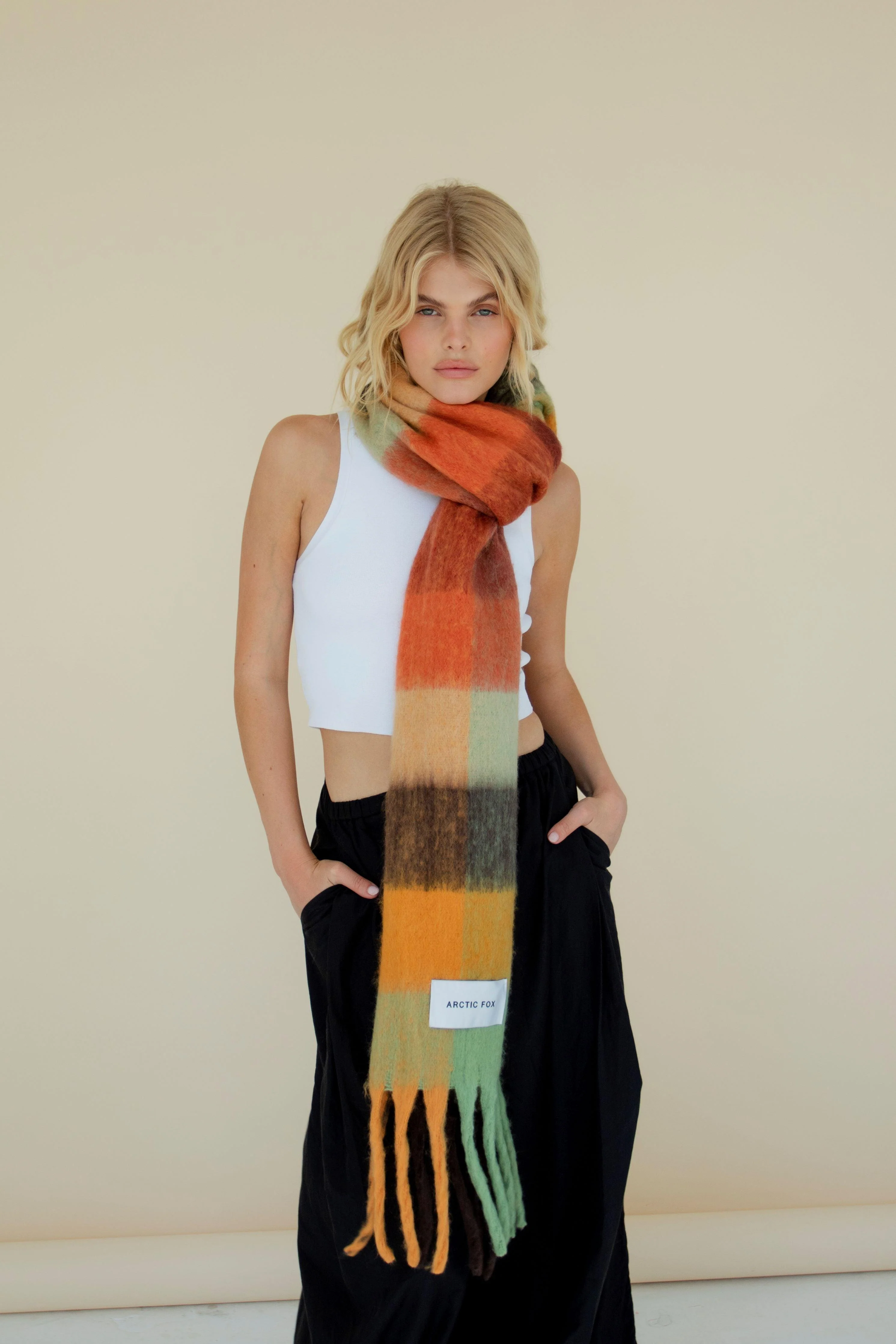 The Reykjavik Check Scarf - Kyoto Gardens - Image 5