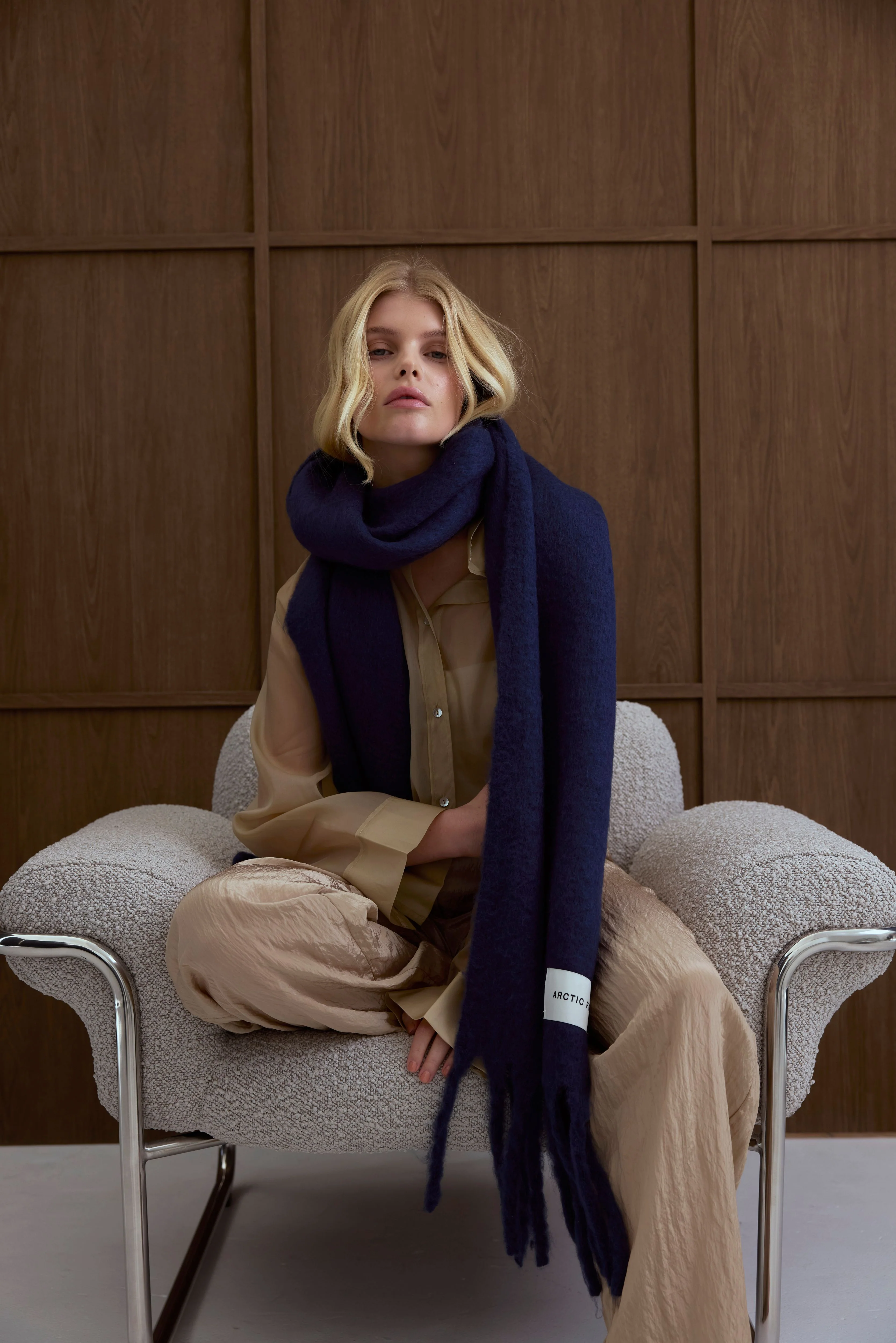 The Reykjavik Scarf - Midnight Blue - Image 6