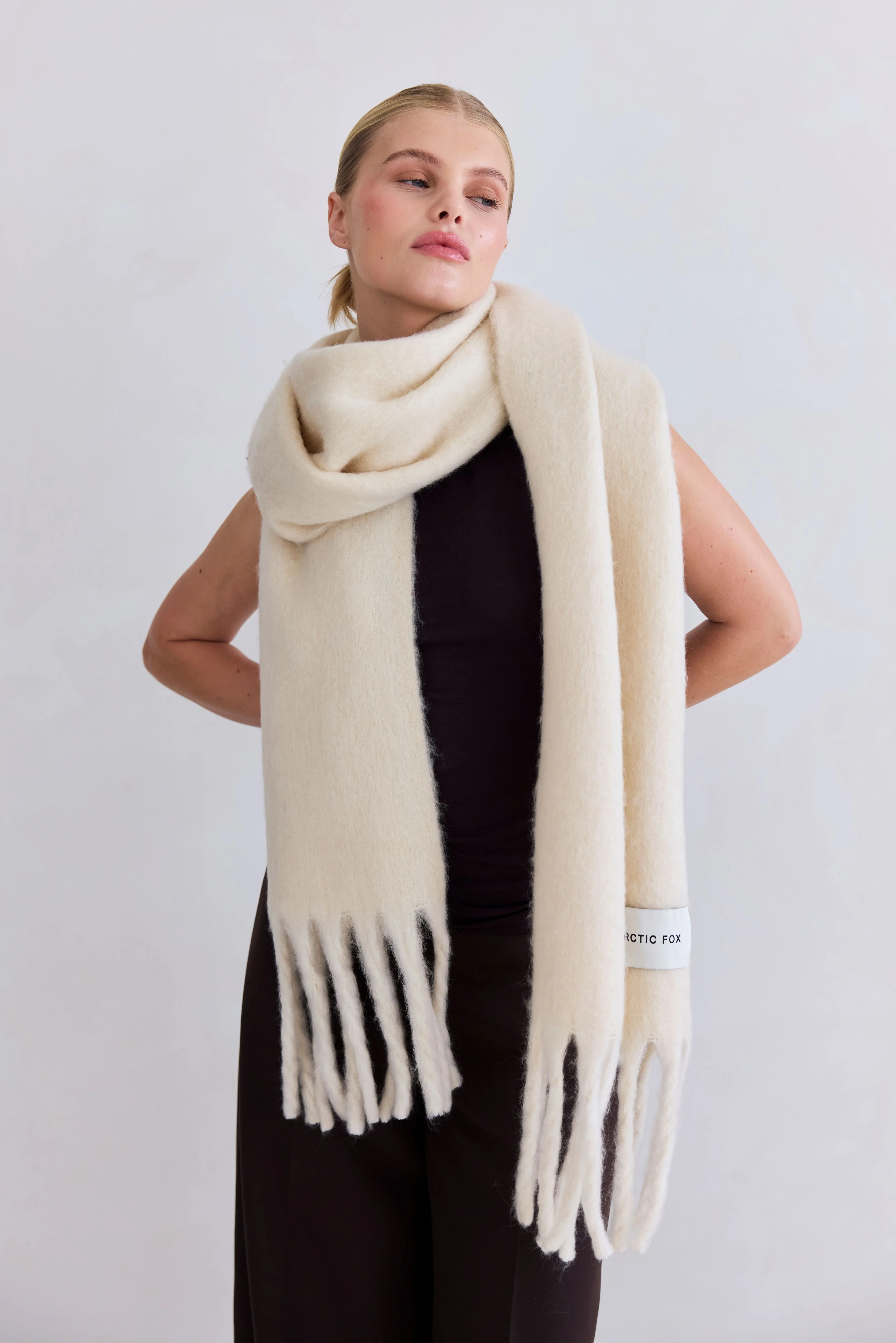 The Reykjavik Scarf - Pebble Beige - Image 12
