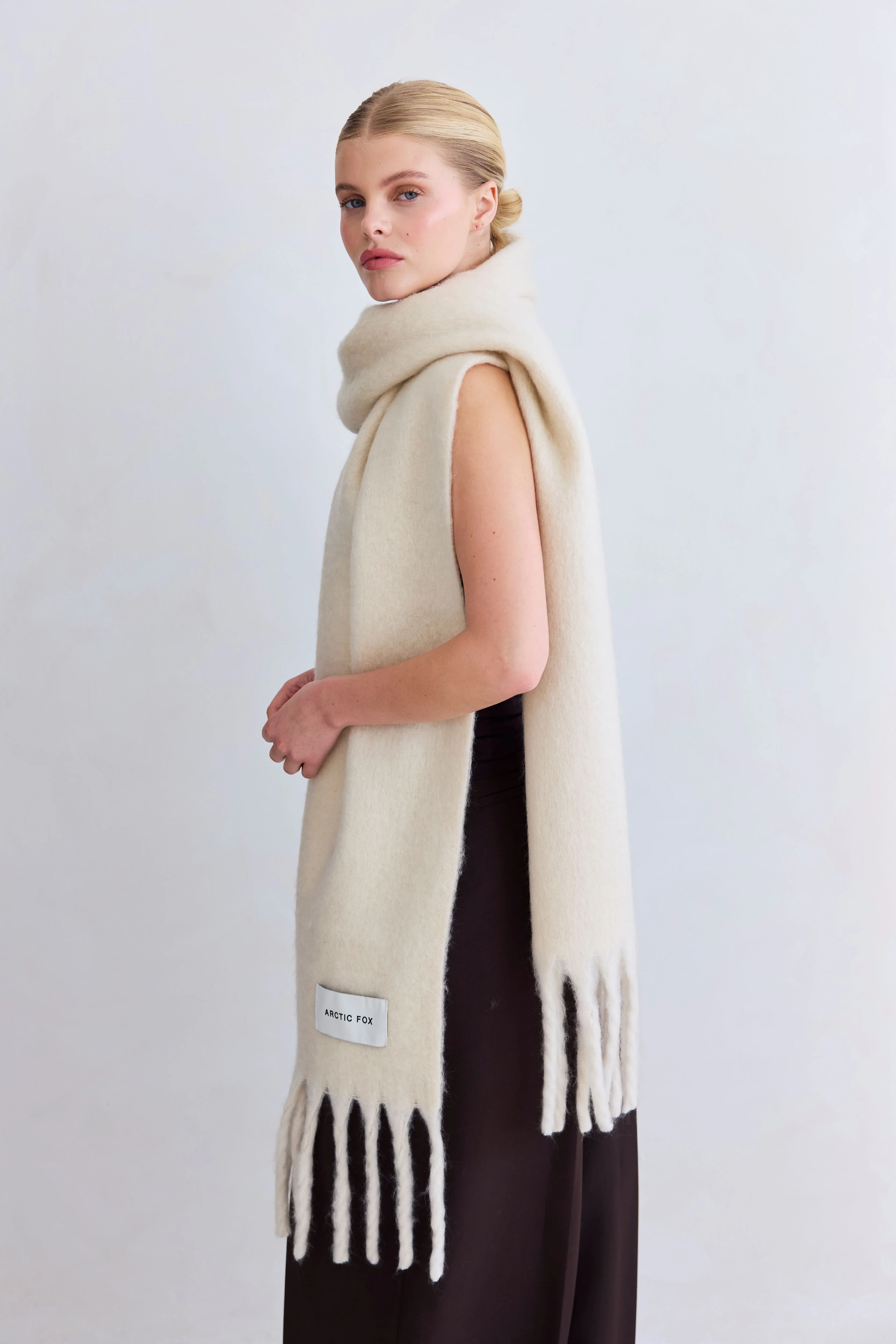 The Reykjavik Scarf - Pebble Beige - Image 9