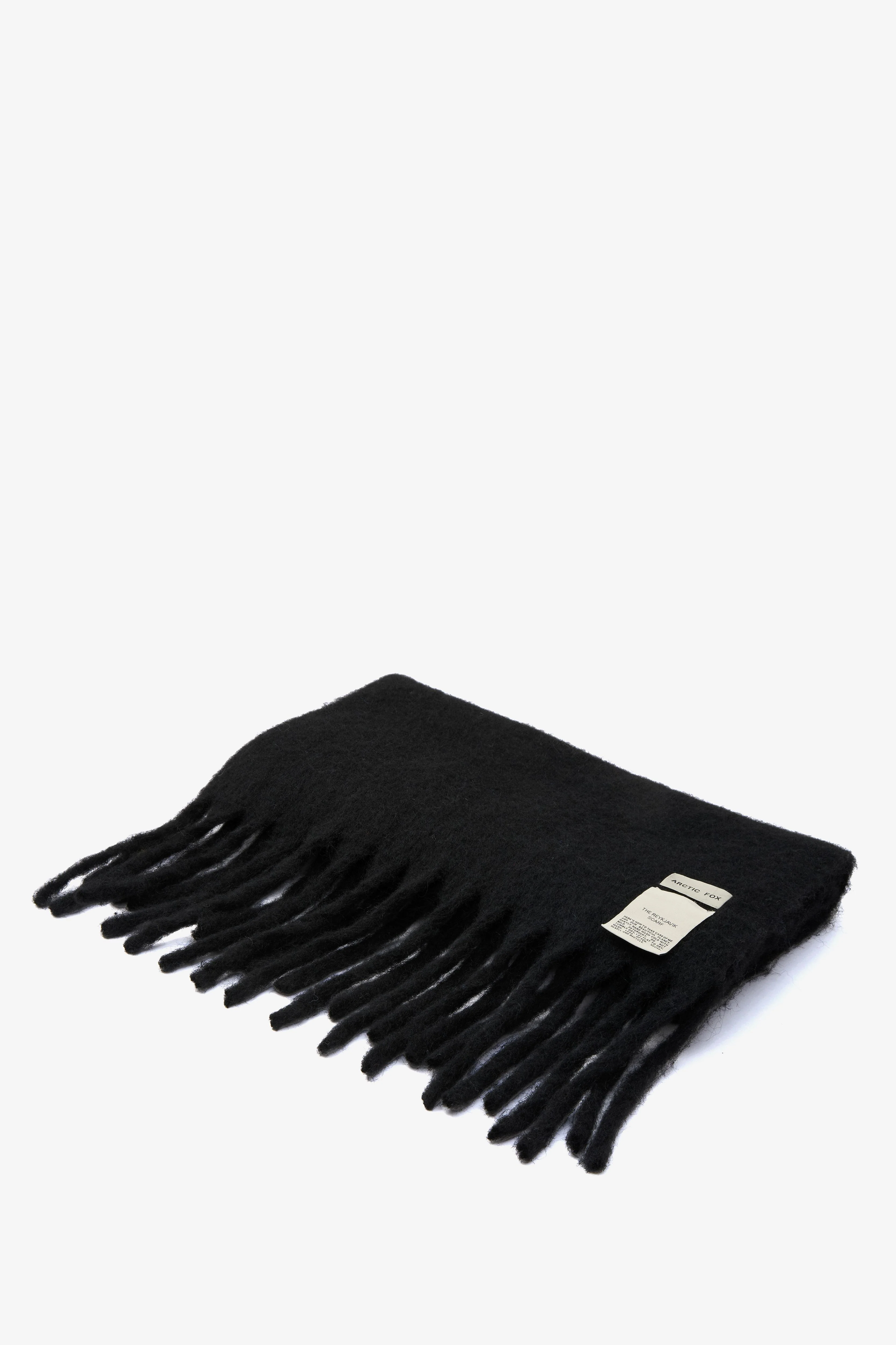 The Reykjavik Scarf with Wool - Black - Image 13