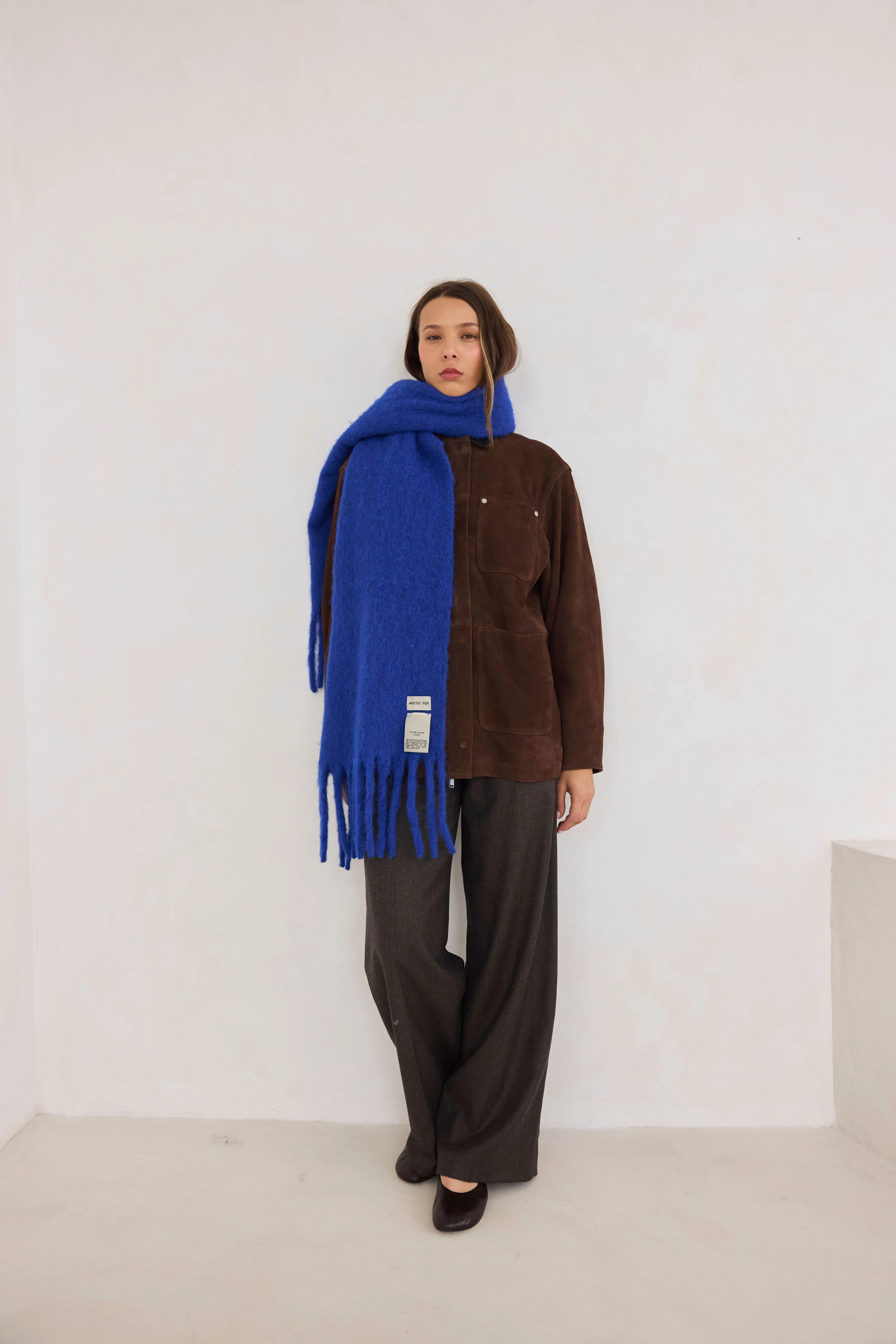 The Reykjavik Scarf with Wool - Electric Blue - Image 10