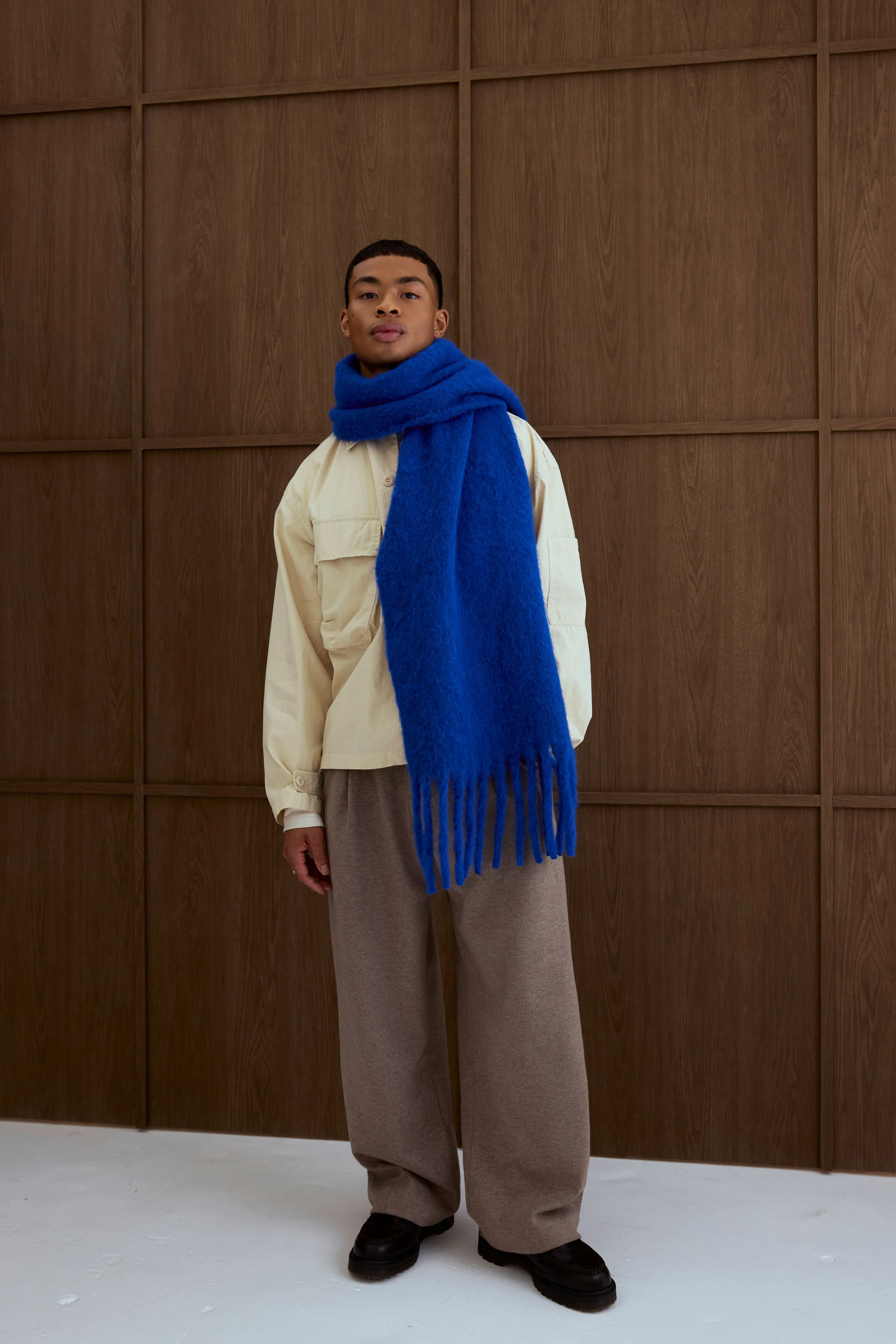 The Reykjavik Scarf with Wool - Electric Blue - Image 6