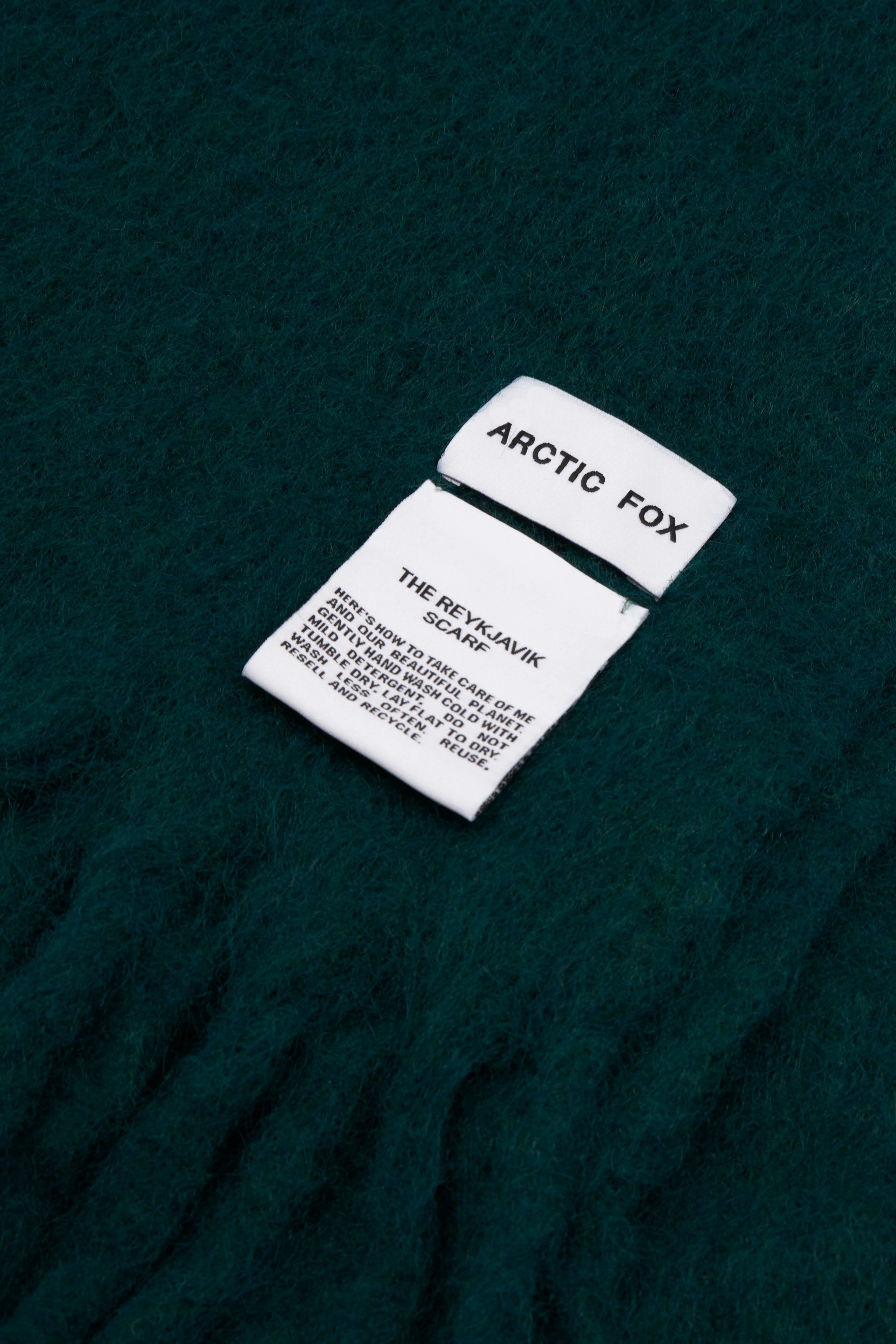 The Reykjavik Scarf with Wool - Dark Forest Green - Image 3