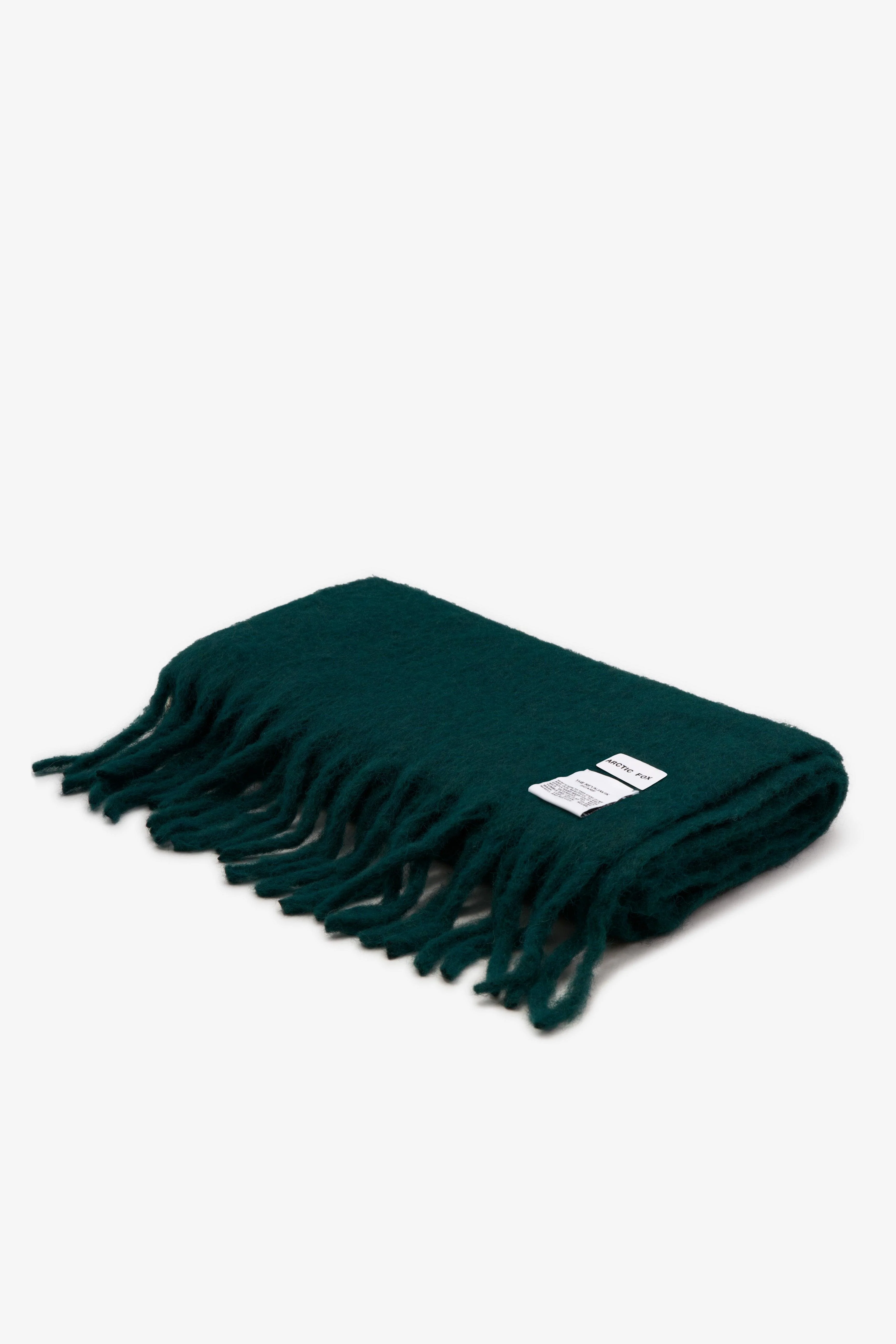 The Reykjavik Scarf with Wool - Dark Forest Green - Image 9