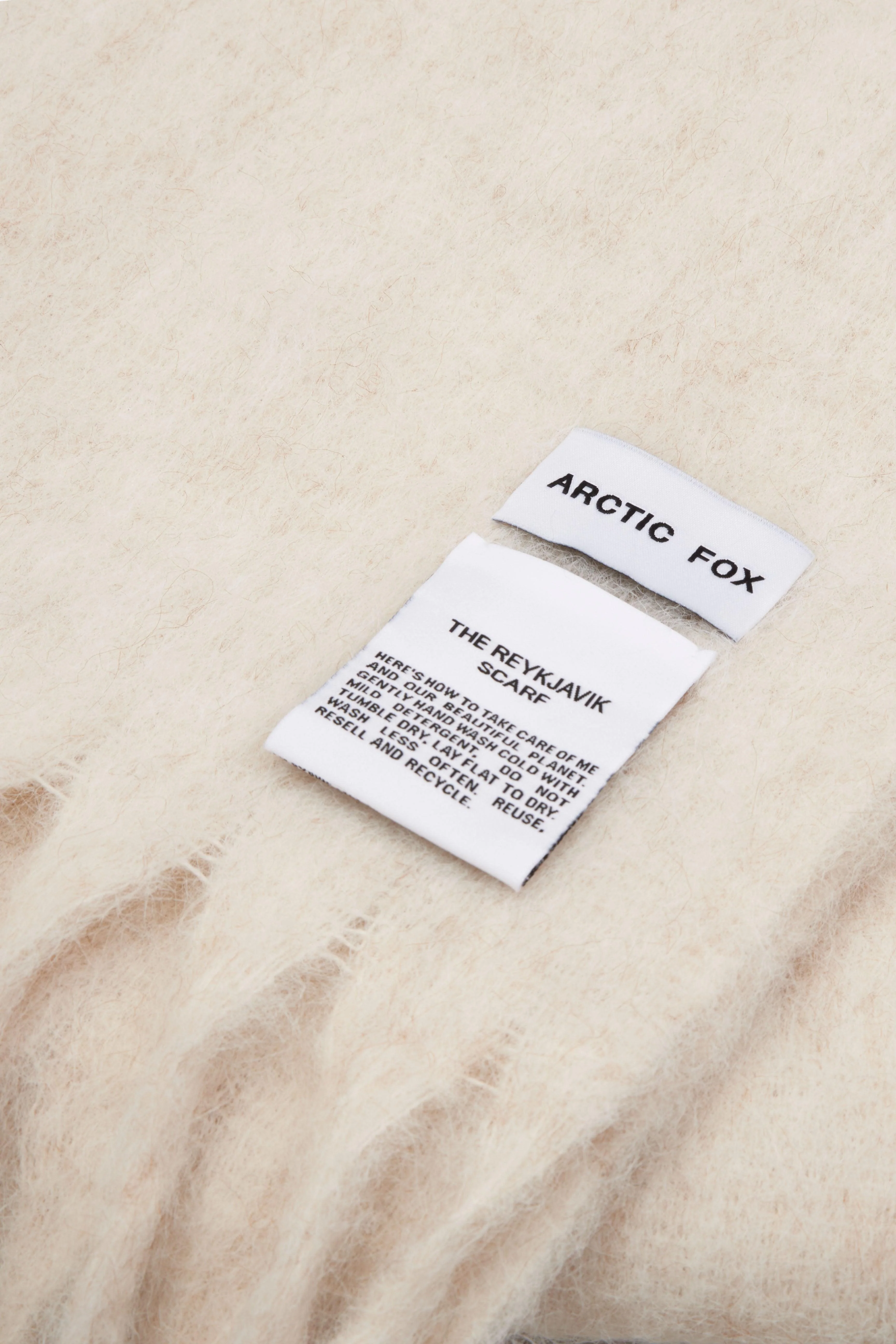 The Reykjavik Scarf with Wool - Natural White - Image 3