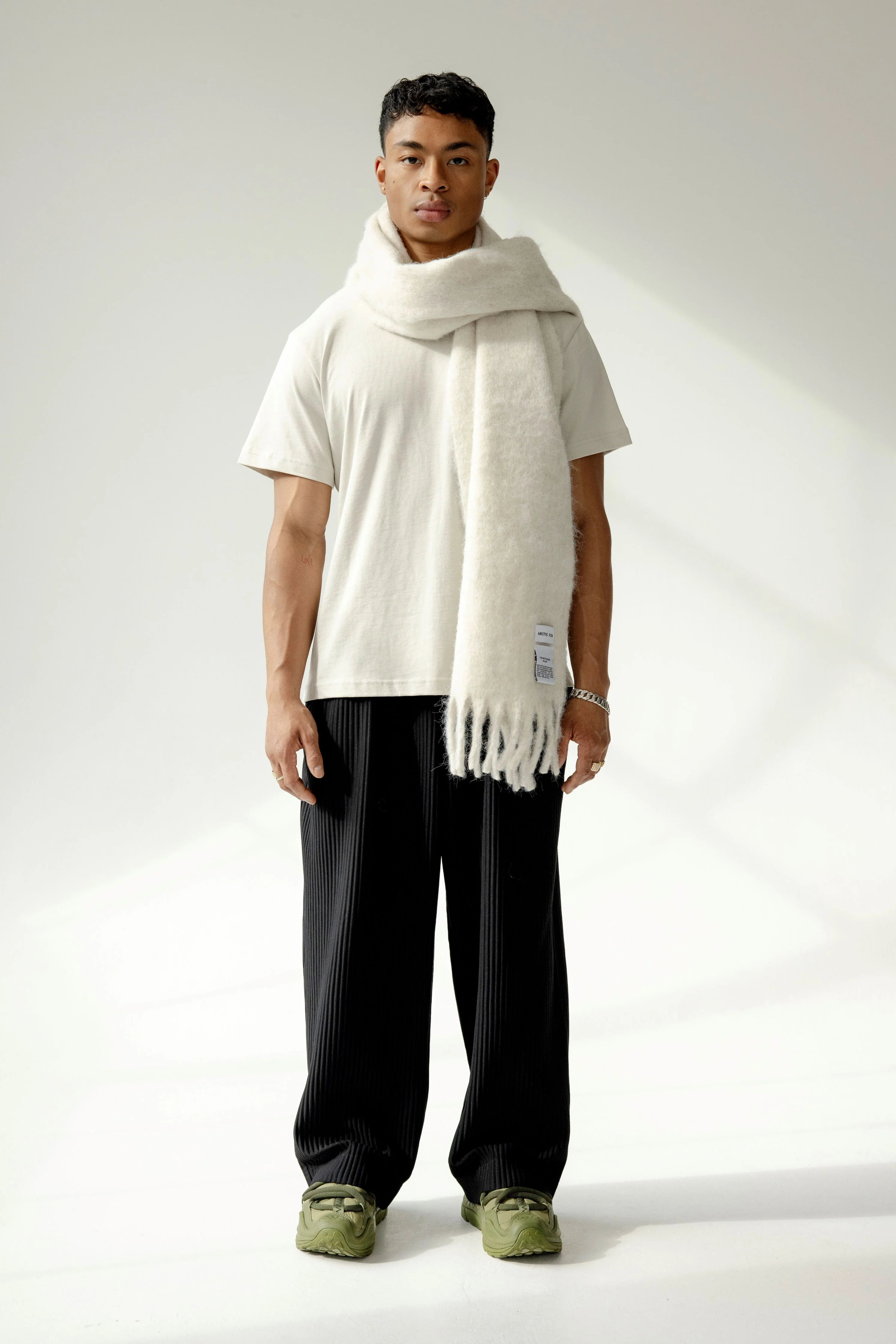 The Reykjavik Scarf with Wool - Natural White - Image 5