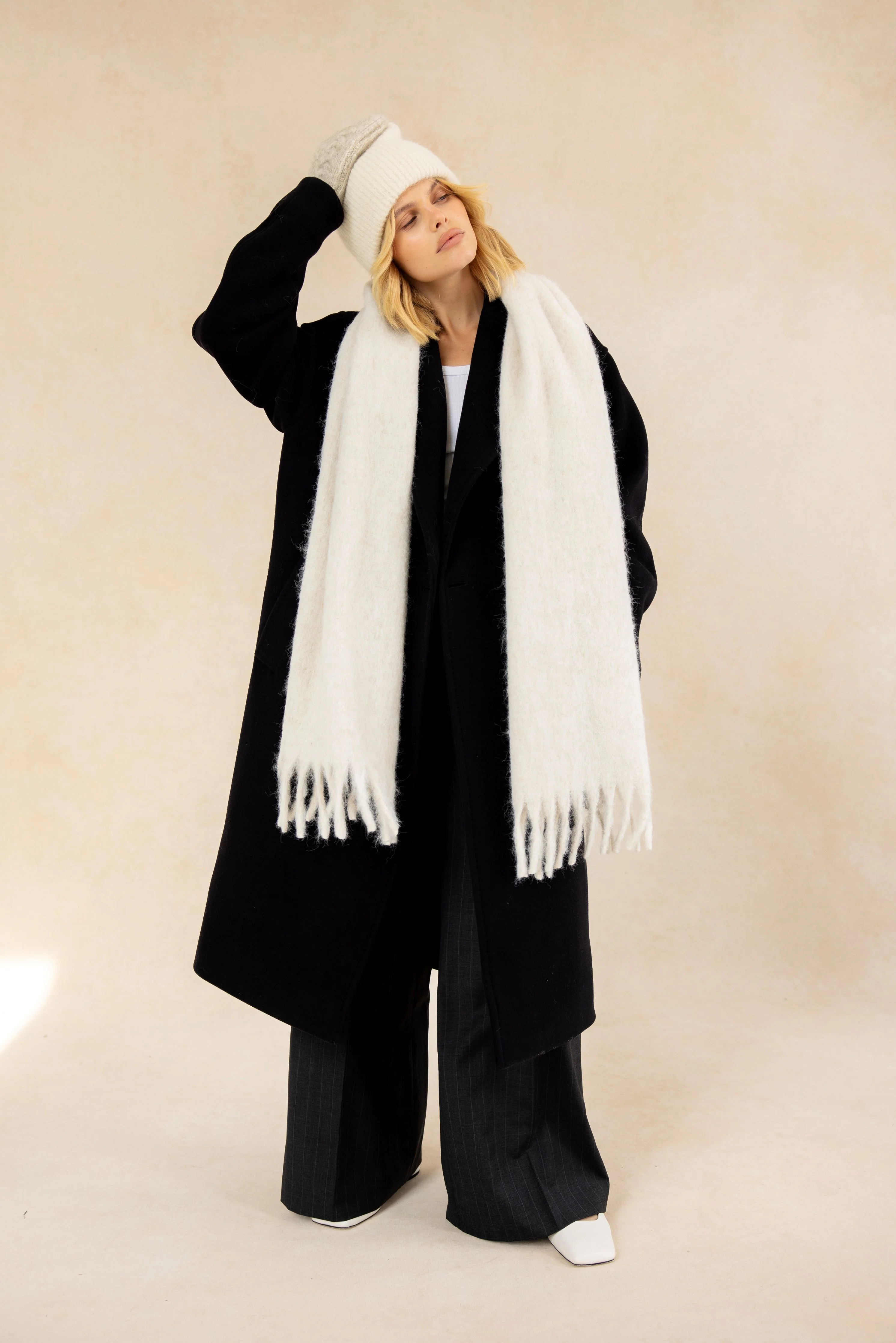 The Reykjavik Scarf with Wool - Natural White - Image 8
