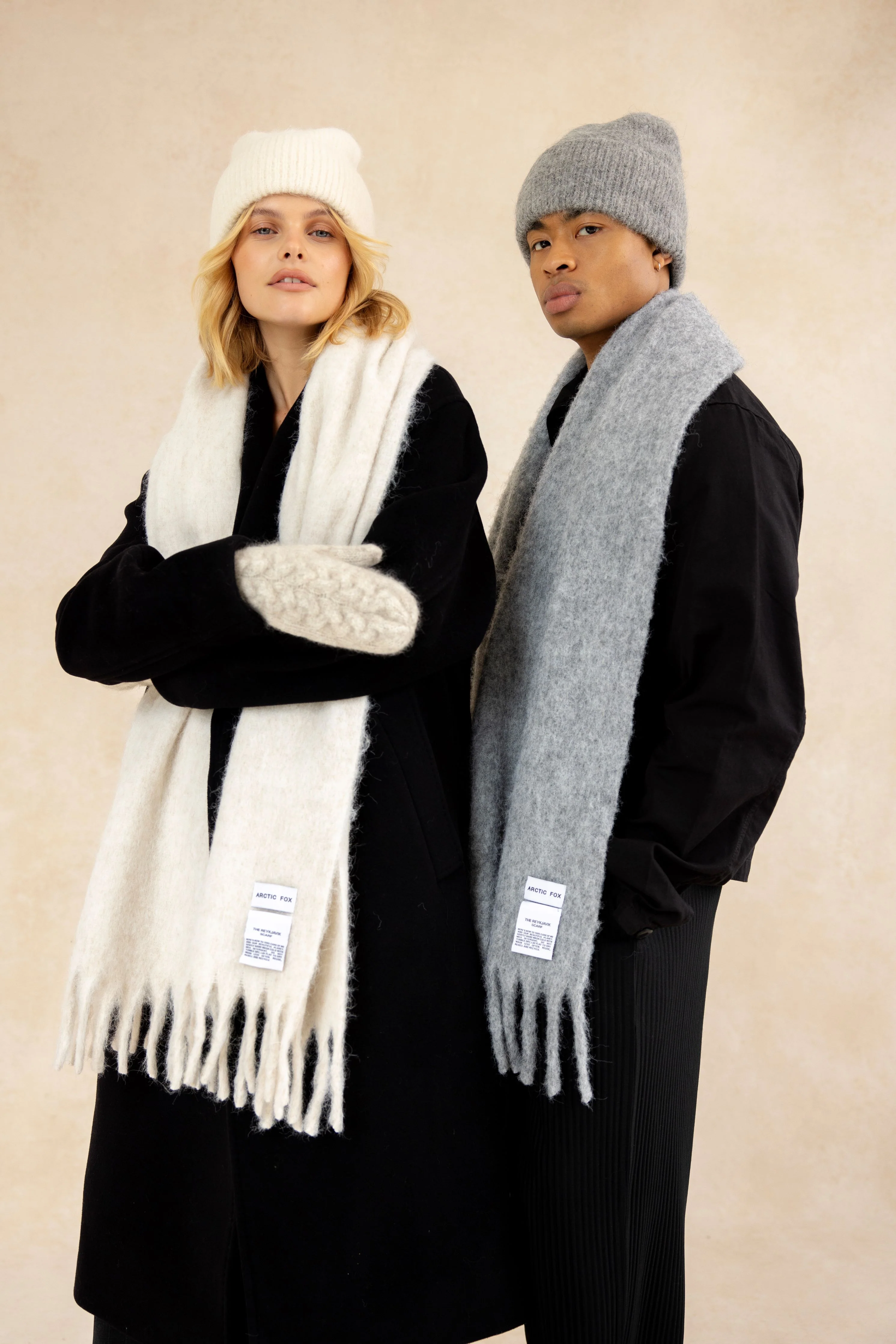 The Reykjavik Scarf with Wool - Natural White - Image 9