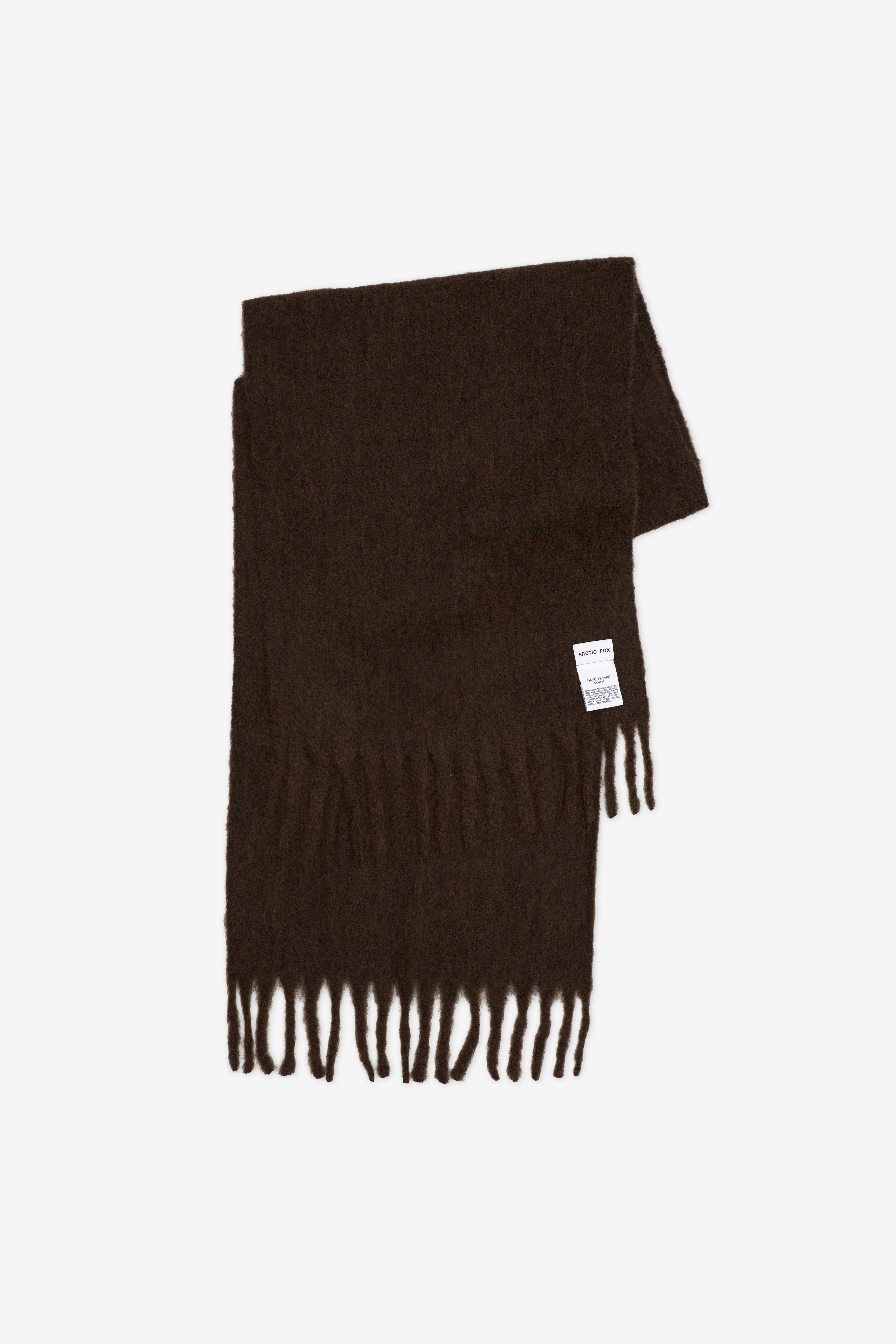 The Reykjavik Scarf with Wool - Dark Chocolate Brown - Image 2