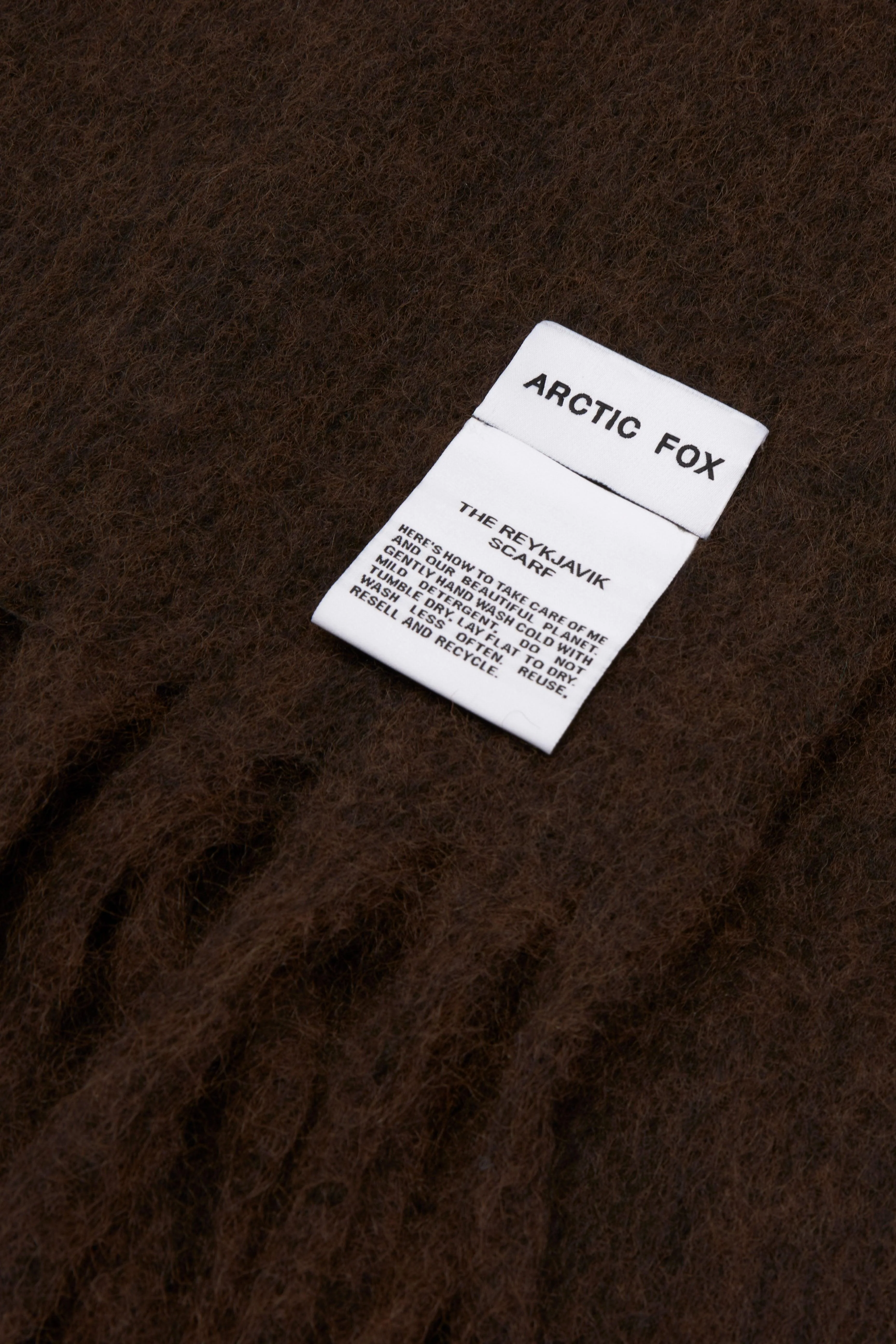 The Reykjavik Scarf with Wool - Dark Chocolate Brown - Image 3