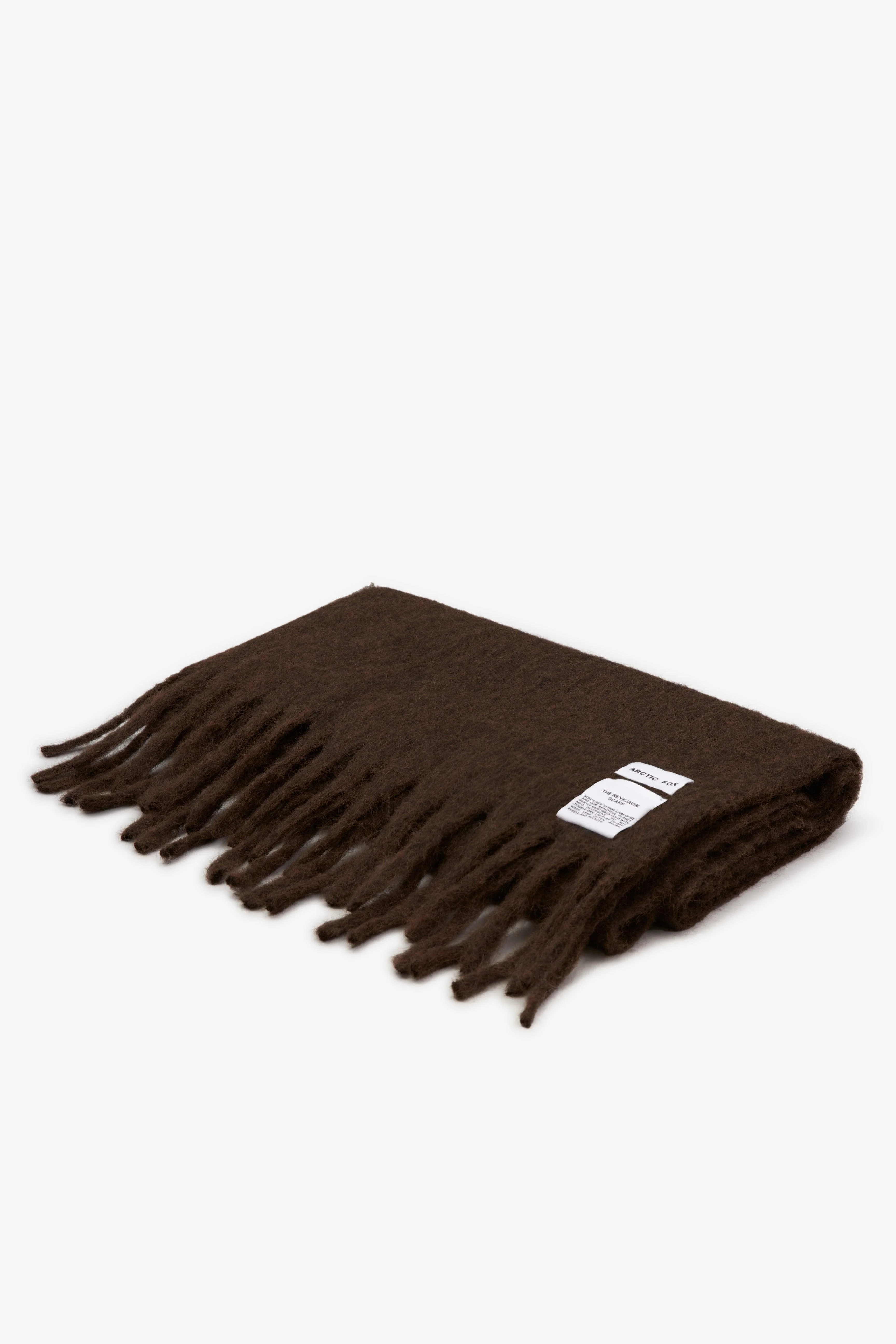 The Reykjavik Scarf with Wool - Dark Chocolate Brown - Image 9