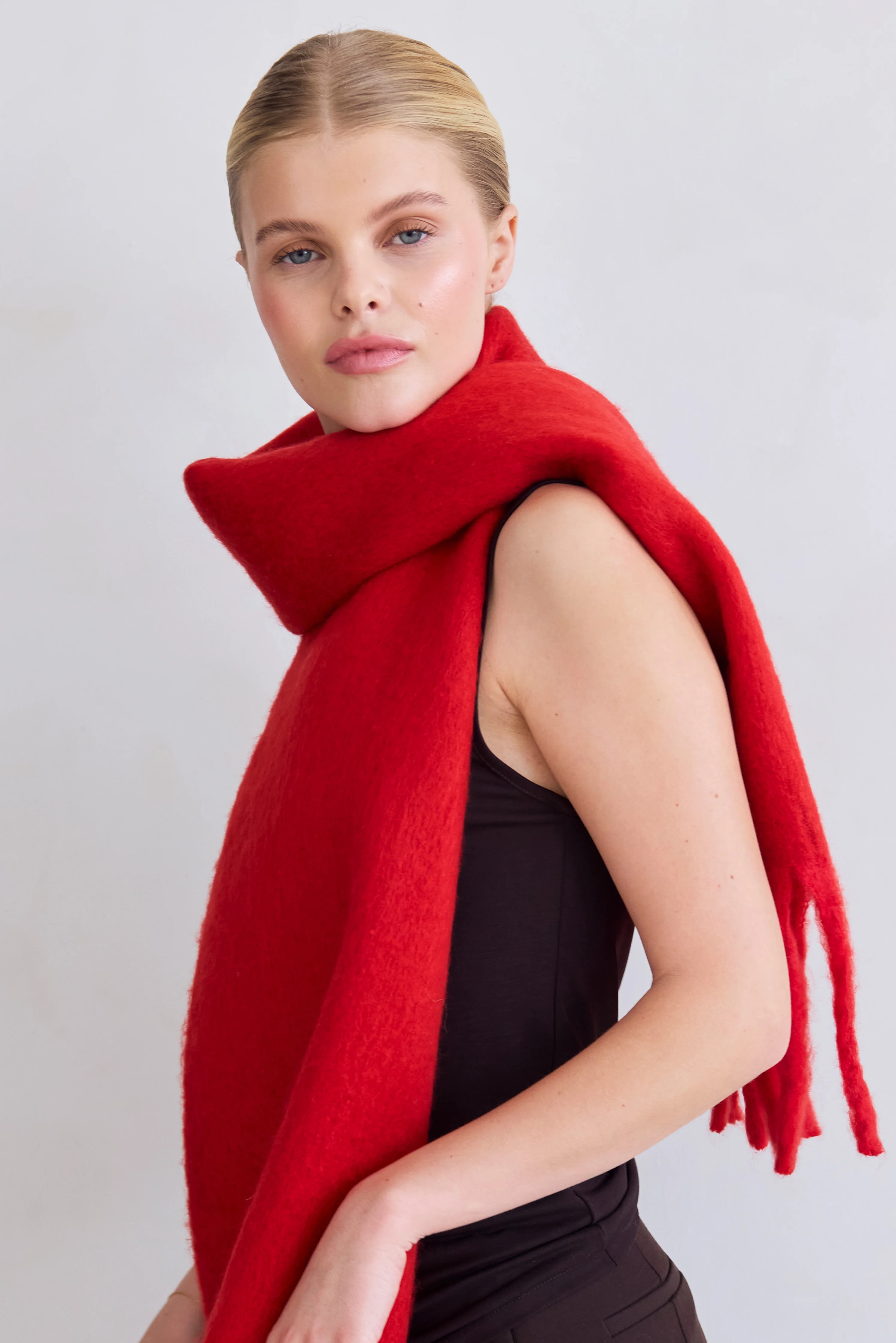 The Stockholm Scarf - Crimson Red - Image 5