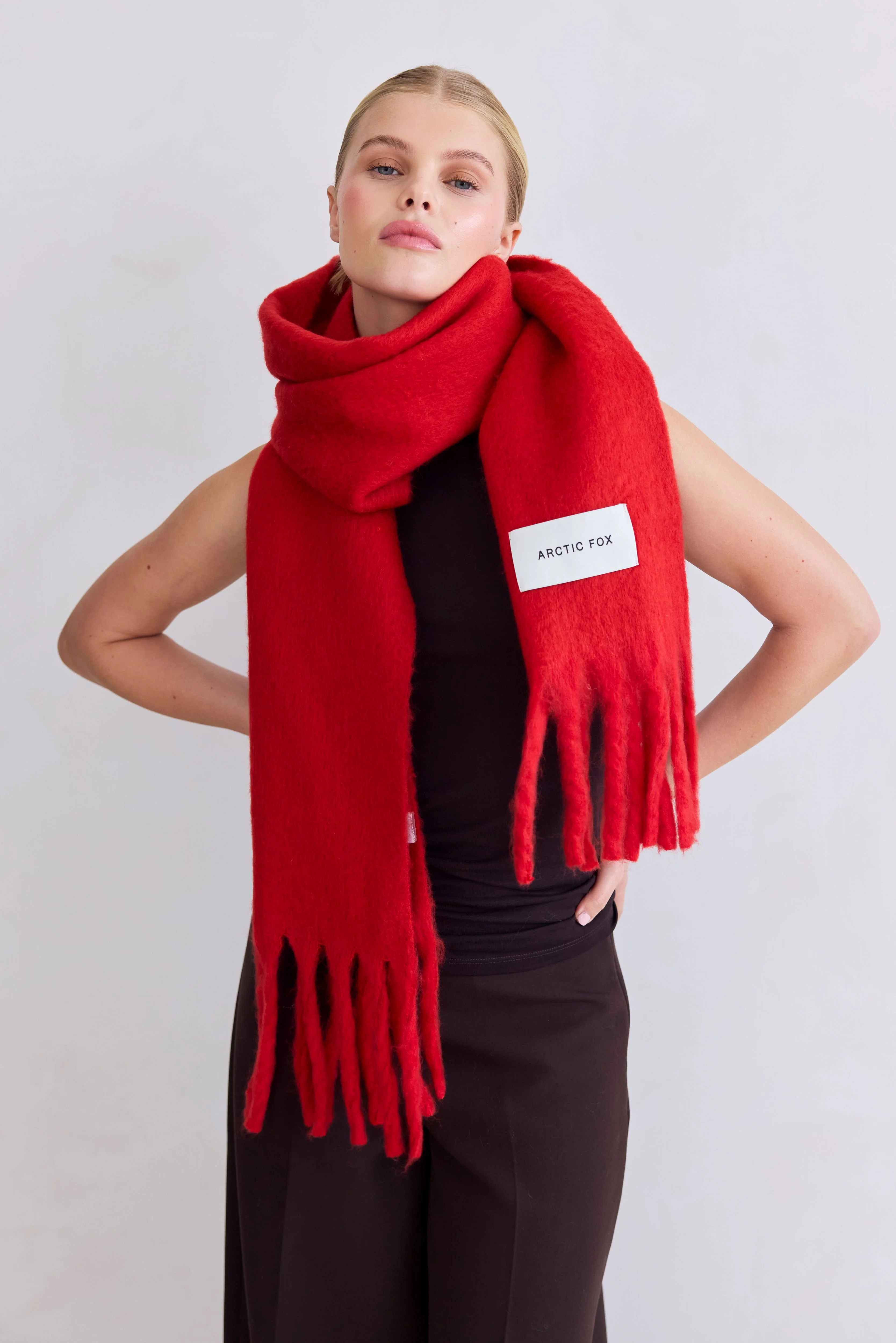 The Stockholm Scarf - Crimson Red - Image 6