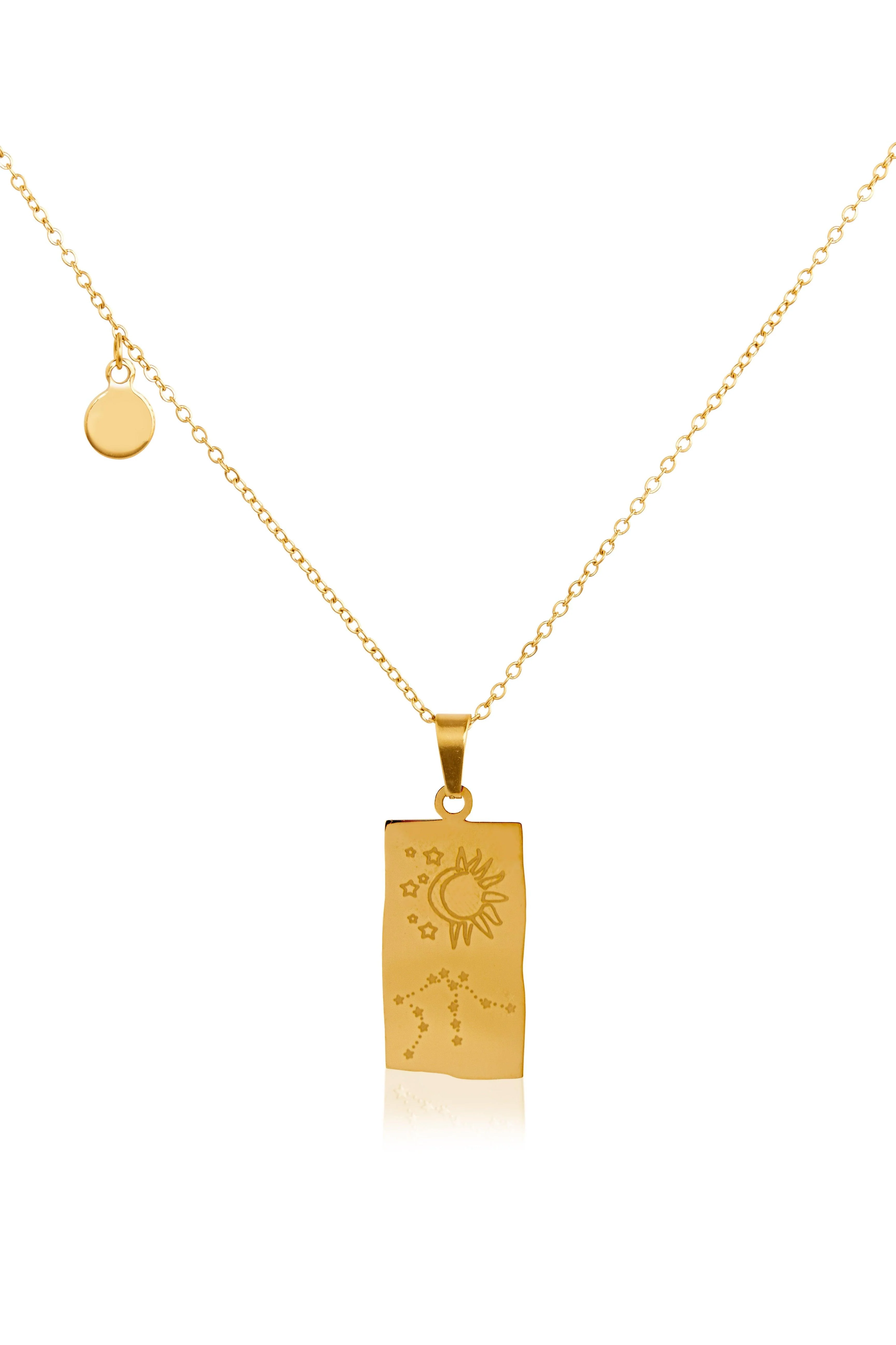 Zodiac Star Sign Necklace - Aquarius - Image 2