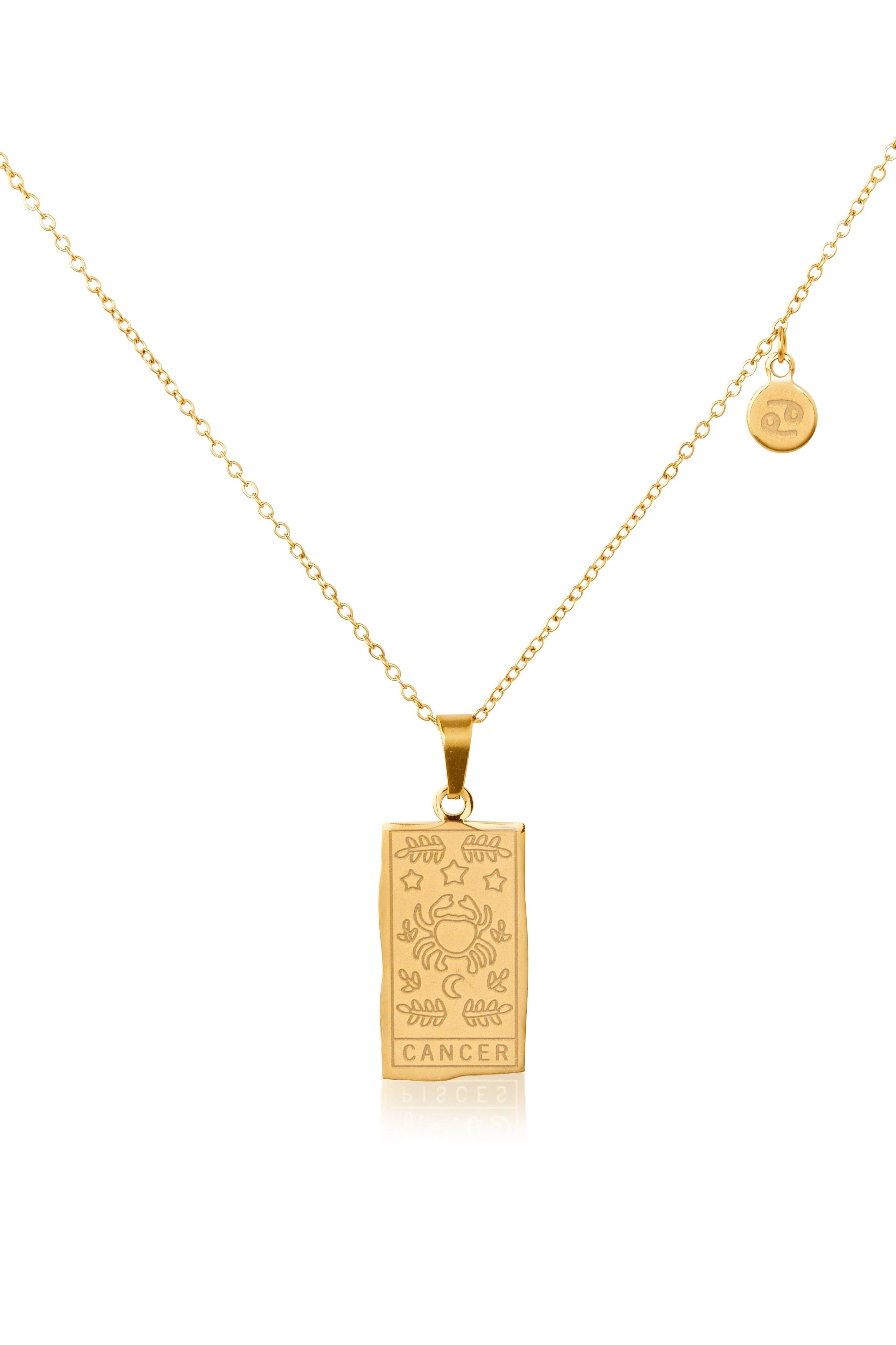 Zodiac Star Sign Necklace - Cancer - Image 2