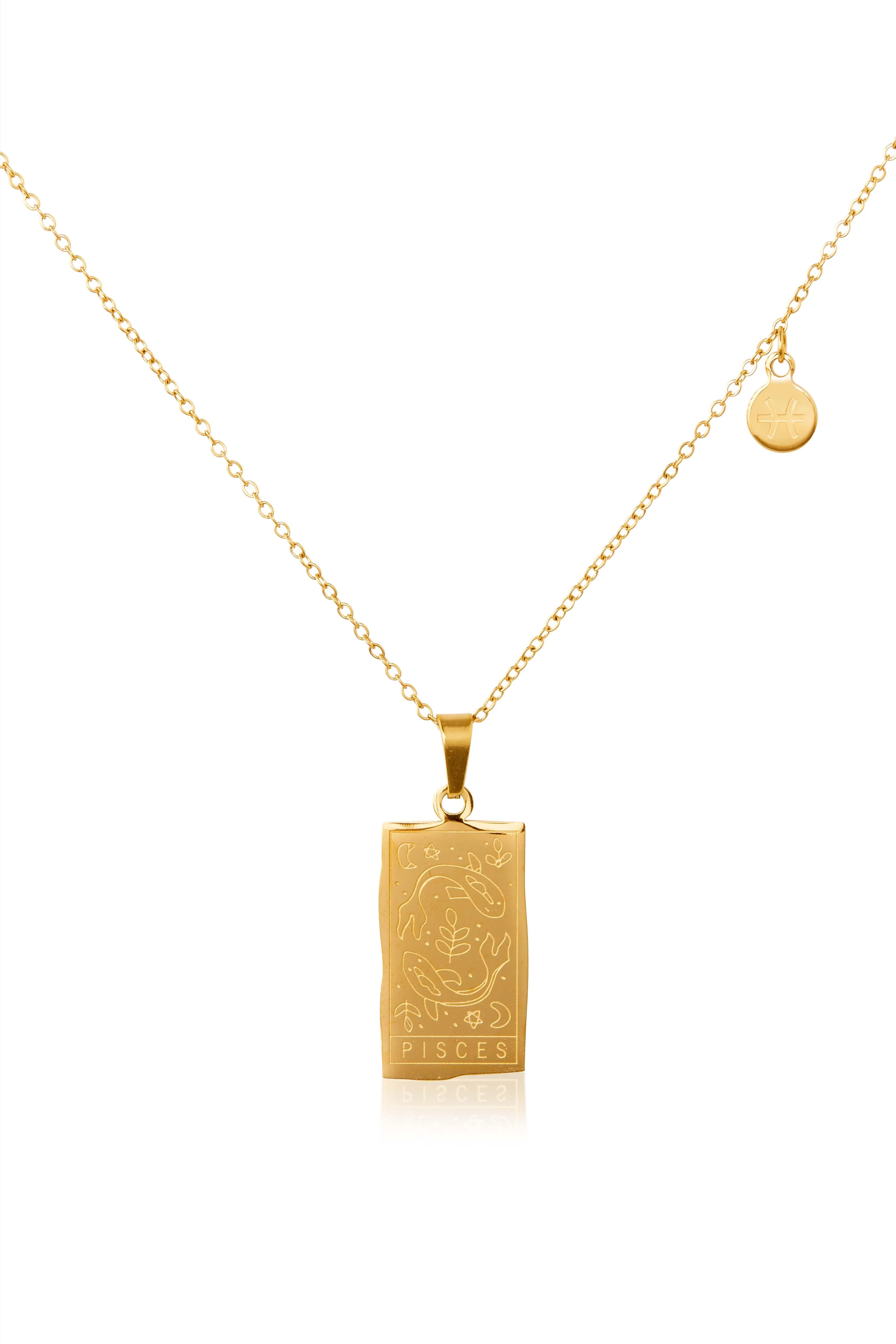 Zodiac Star Sign Necklace - Pisces - Image 2